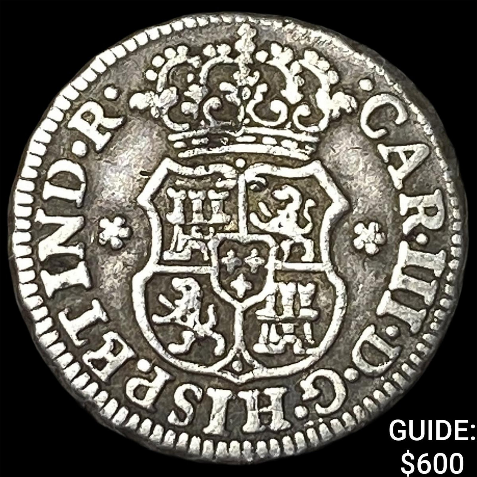 1766-M Mexico Charles III Silver 1/2 Real (1 of 2)
