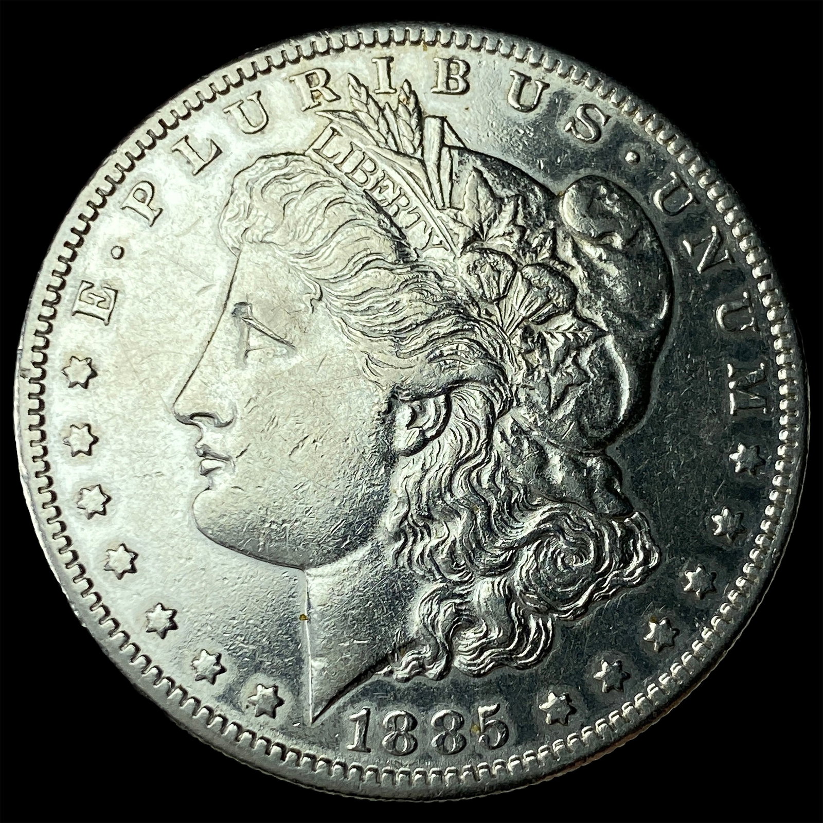 1885-S Silver Morgan Dollar CHOICE AU: 1885-S Silver Morgan Dollar CHOICE AU