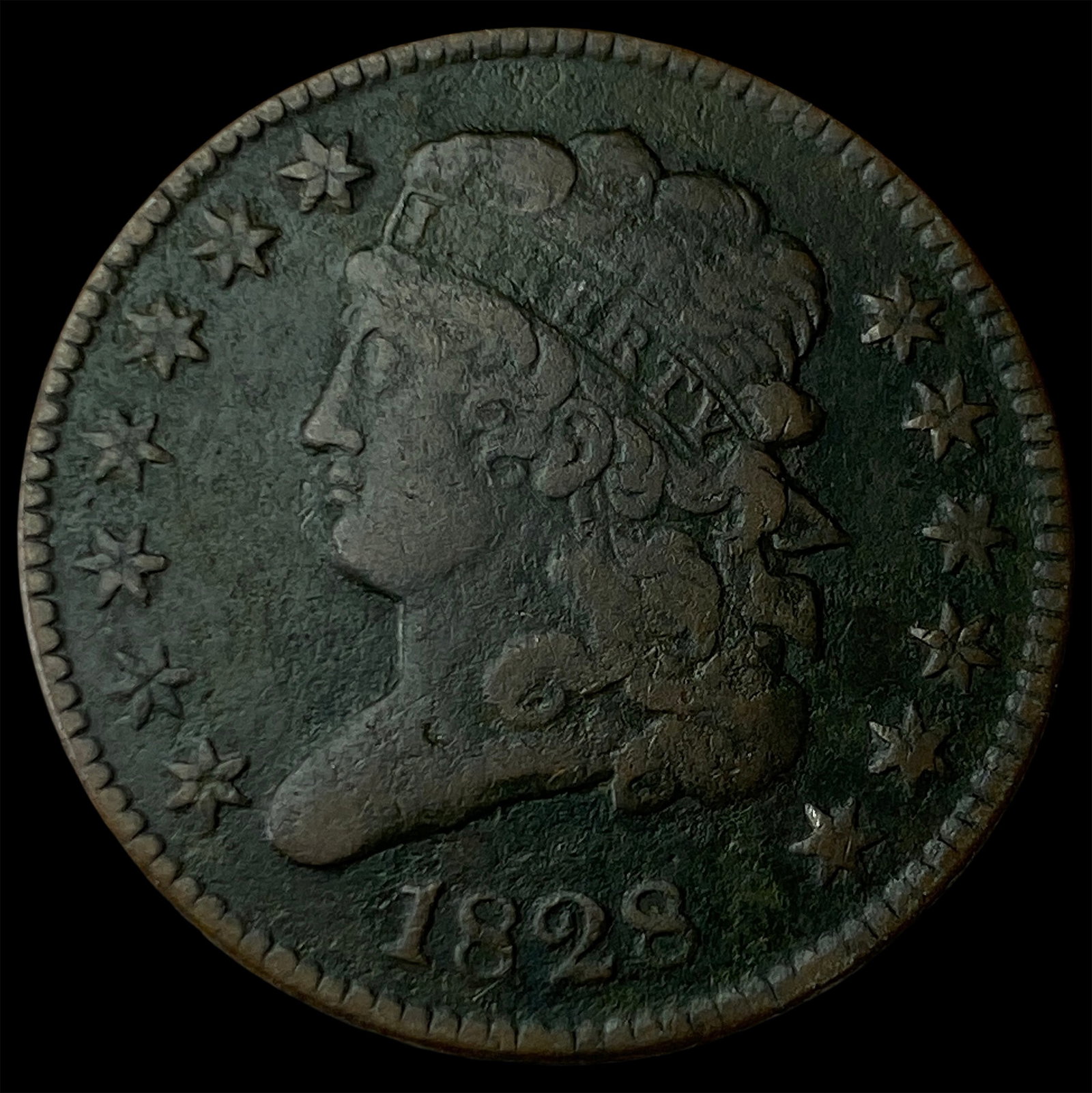1828 Classic Head Half Cent LIGHTLY CIRCULATED