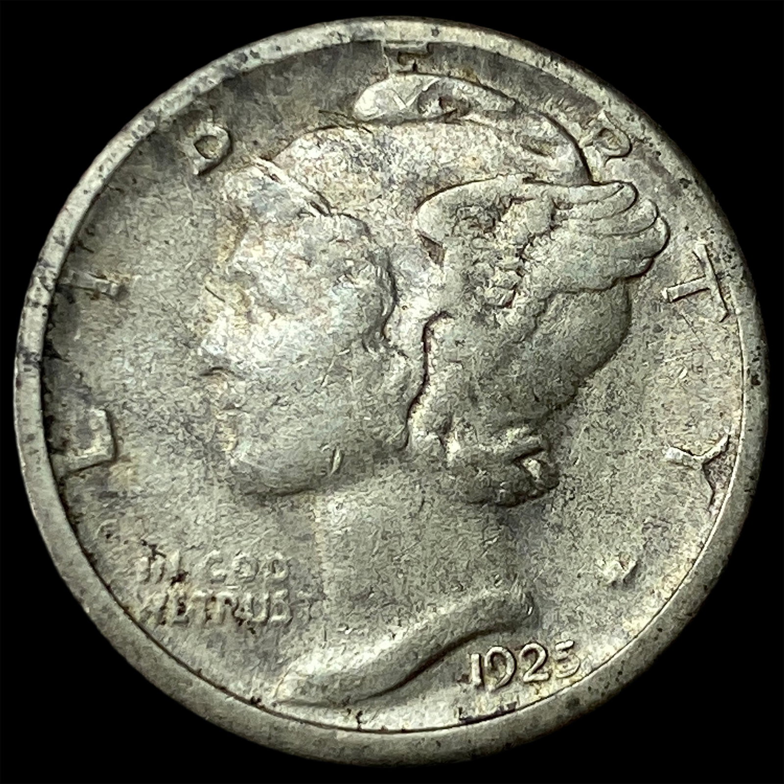 1925-S Silver Mercury Dime NEARLY UNCIRCULATED