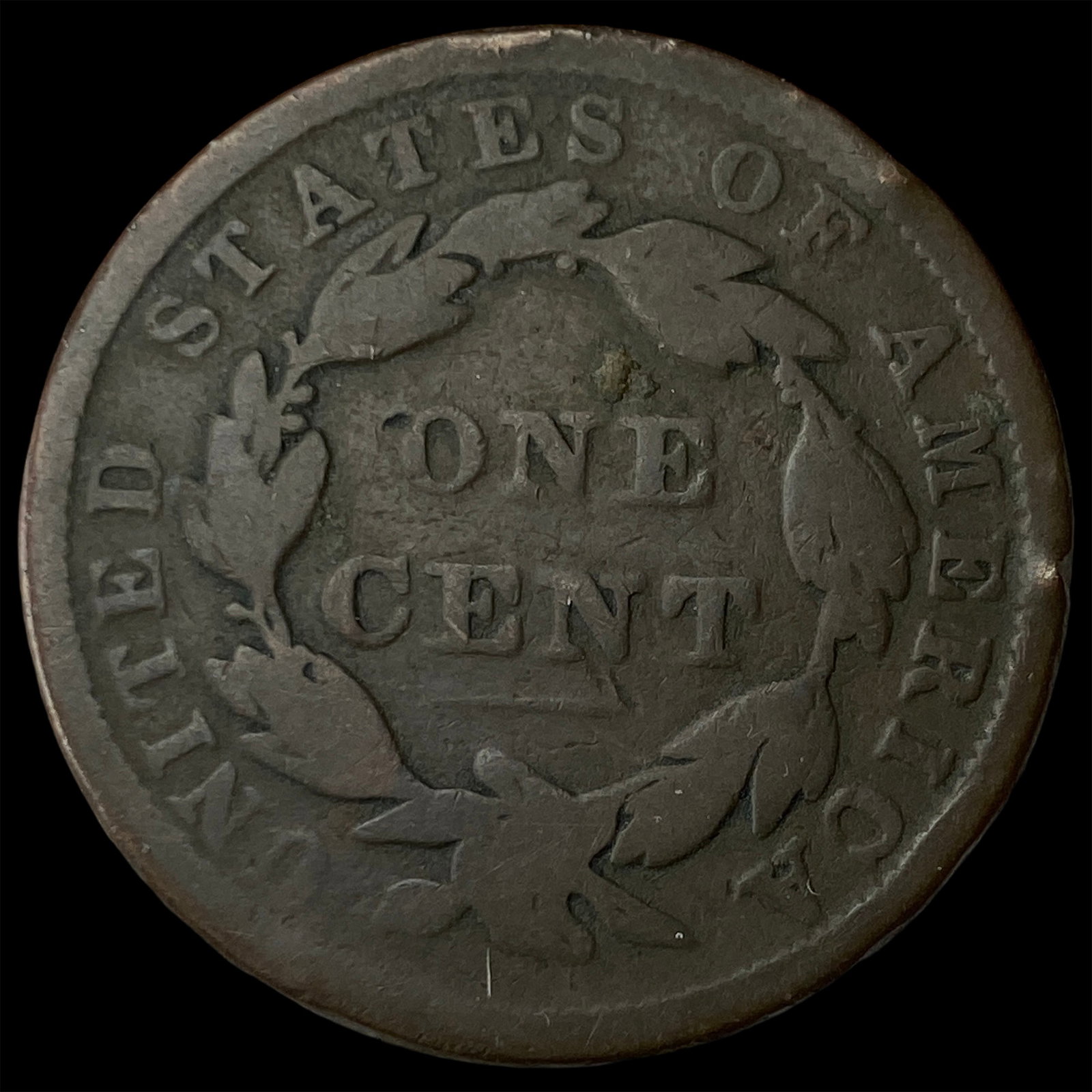 1838 Coronet Head Large Cent NICELY CIRCULATED - 2