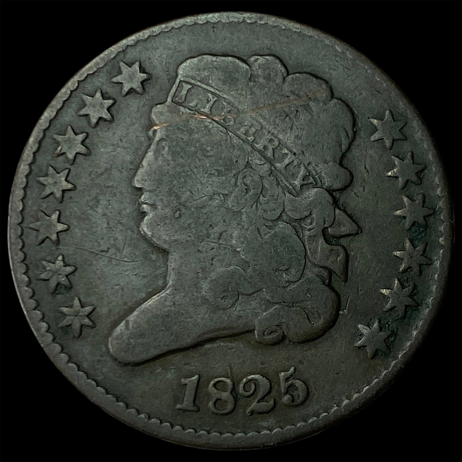 1825 Classic Head Half Cent CHOICE AU: 1825 Classic Head Half Cent CHOICE AU
