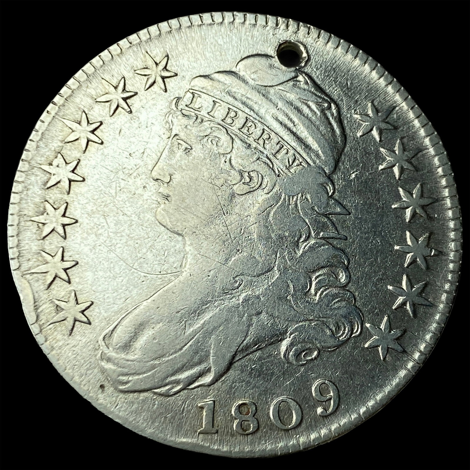 1809 Capped Bust Half Dollar NEARLY UNCIRCULATED