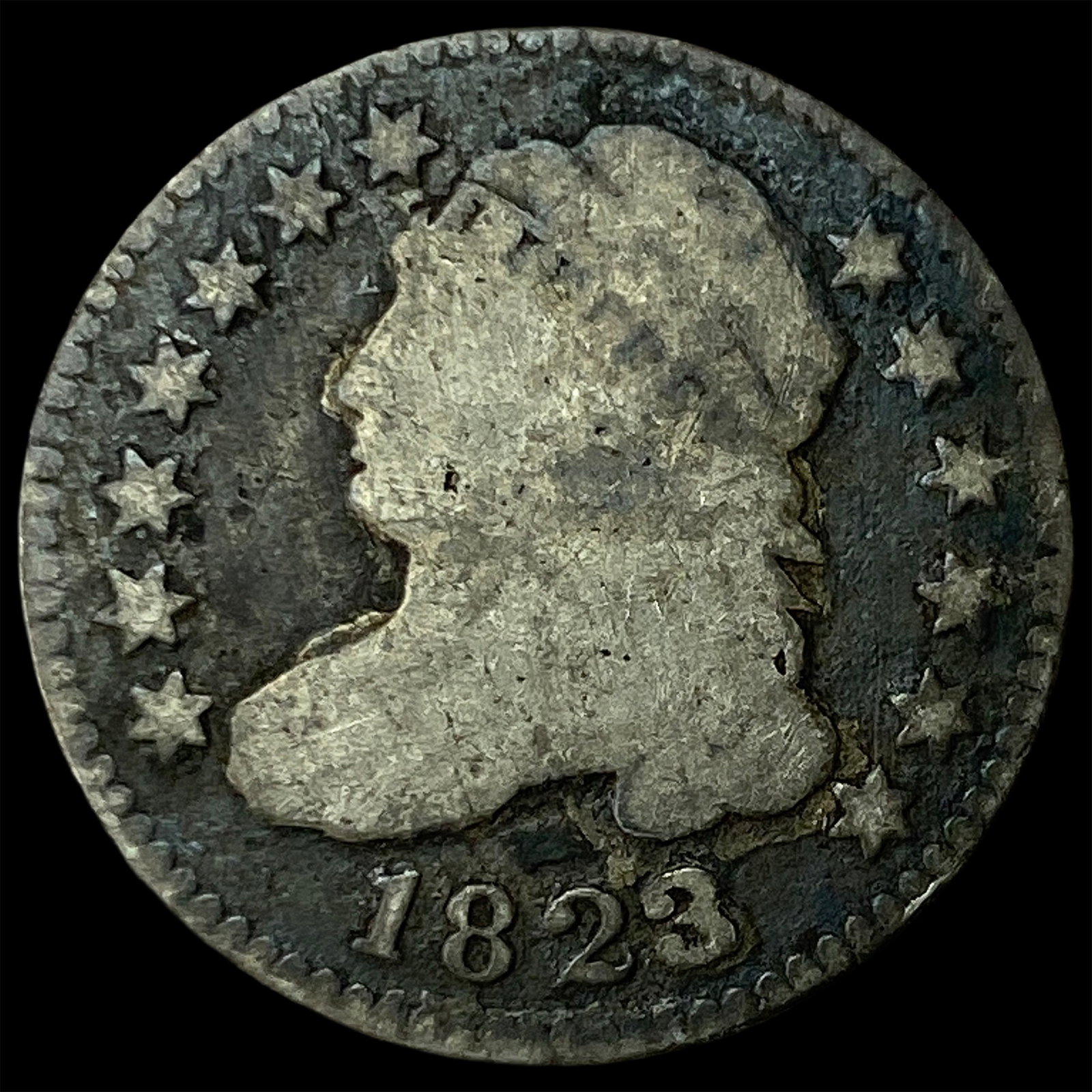 1823 Capped Bust Dime NICELY CIRCULATED (1 of 2)