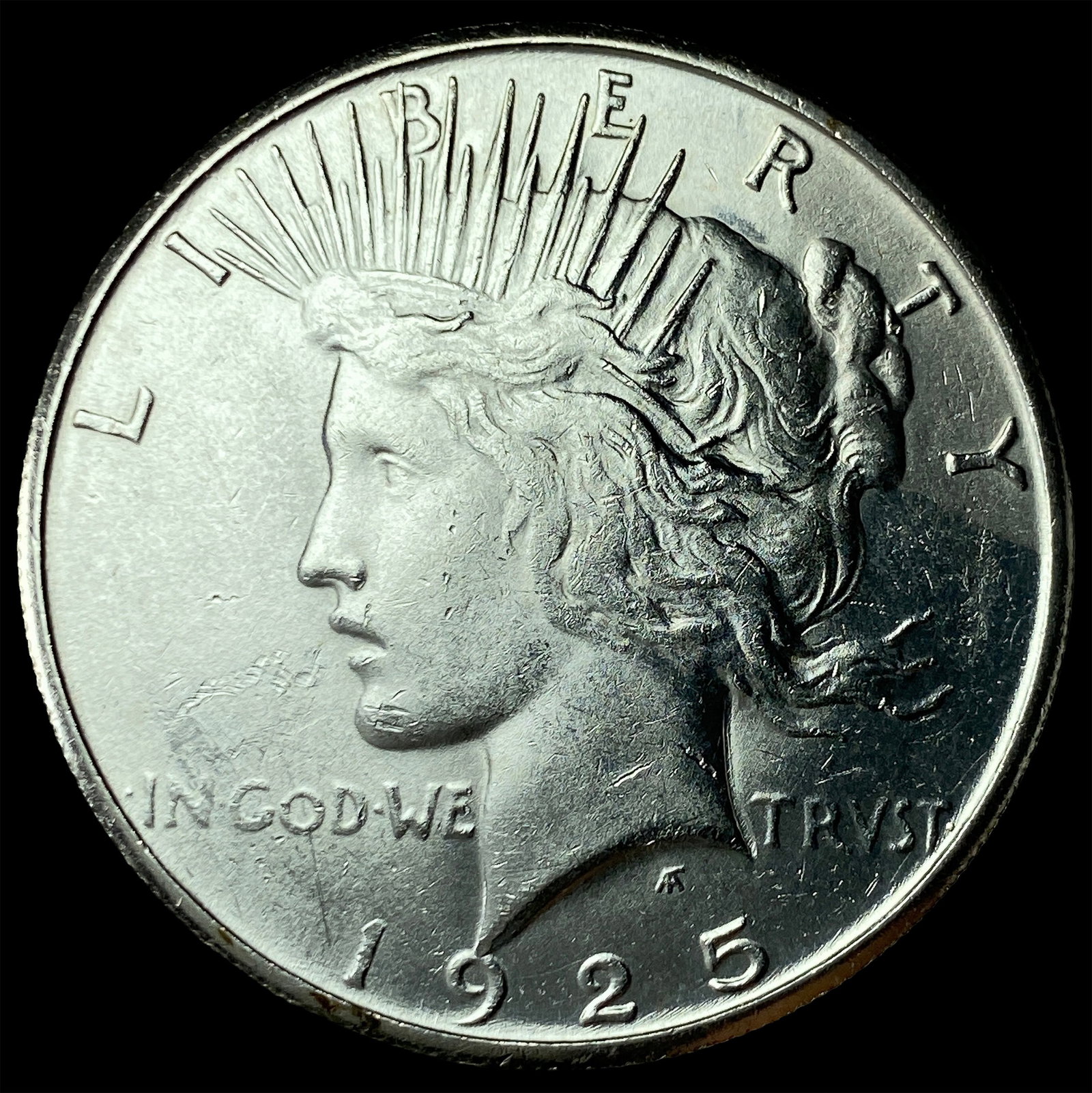 1925-S Silver Peace Dollar CHOICE BU