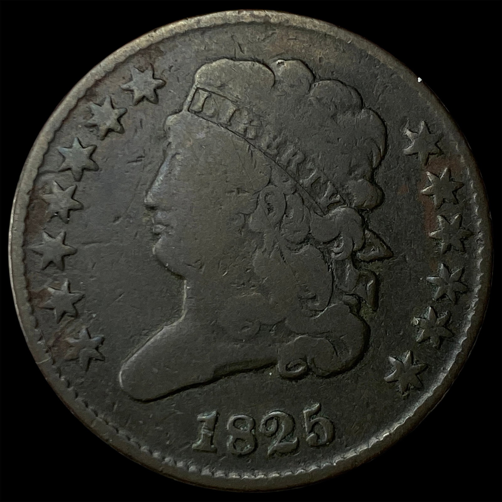 1825 Classic Half Cent LIGHTLY CIRCULATED