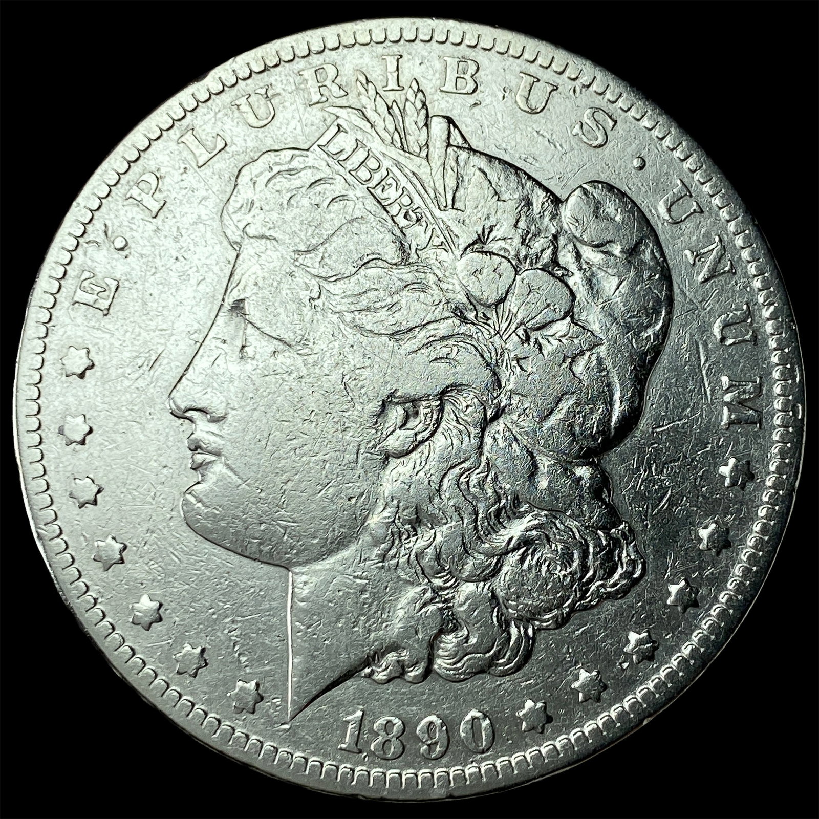 1890-CC Silver Morgan Dollar NEARLY UNCIRCULATED: 1890-CC Silver Morgan Dollar NEARLY UNCIRCULATED