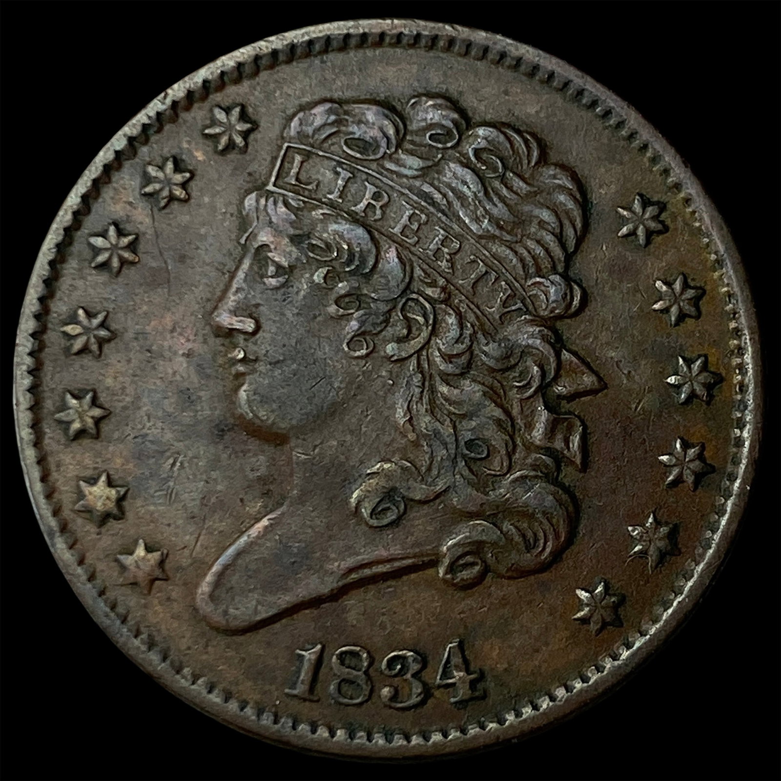 1834 Classic Head Half Cent CHOICE AU (1 of 2)