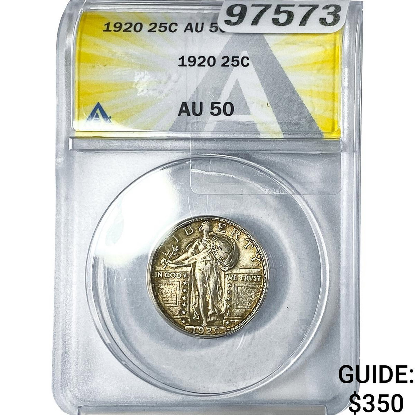 1920 Standing Liberty Quarter ANACS AU50: 1920 Standing Liberty Quarter ANACS AU50