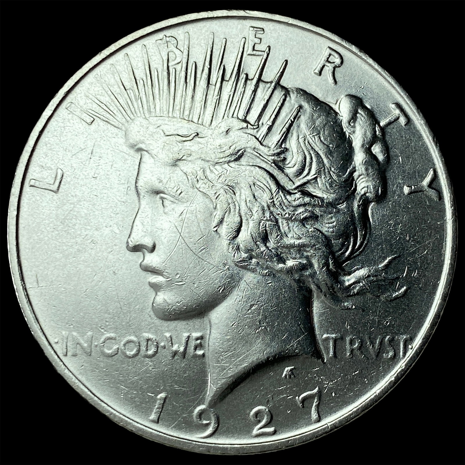 1927-D Silver Peace Dollar CLOSELY UNCIRCULATED: 1927-D Silver Peace Dollar CLOSELY UNCIRCULATED