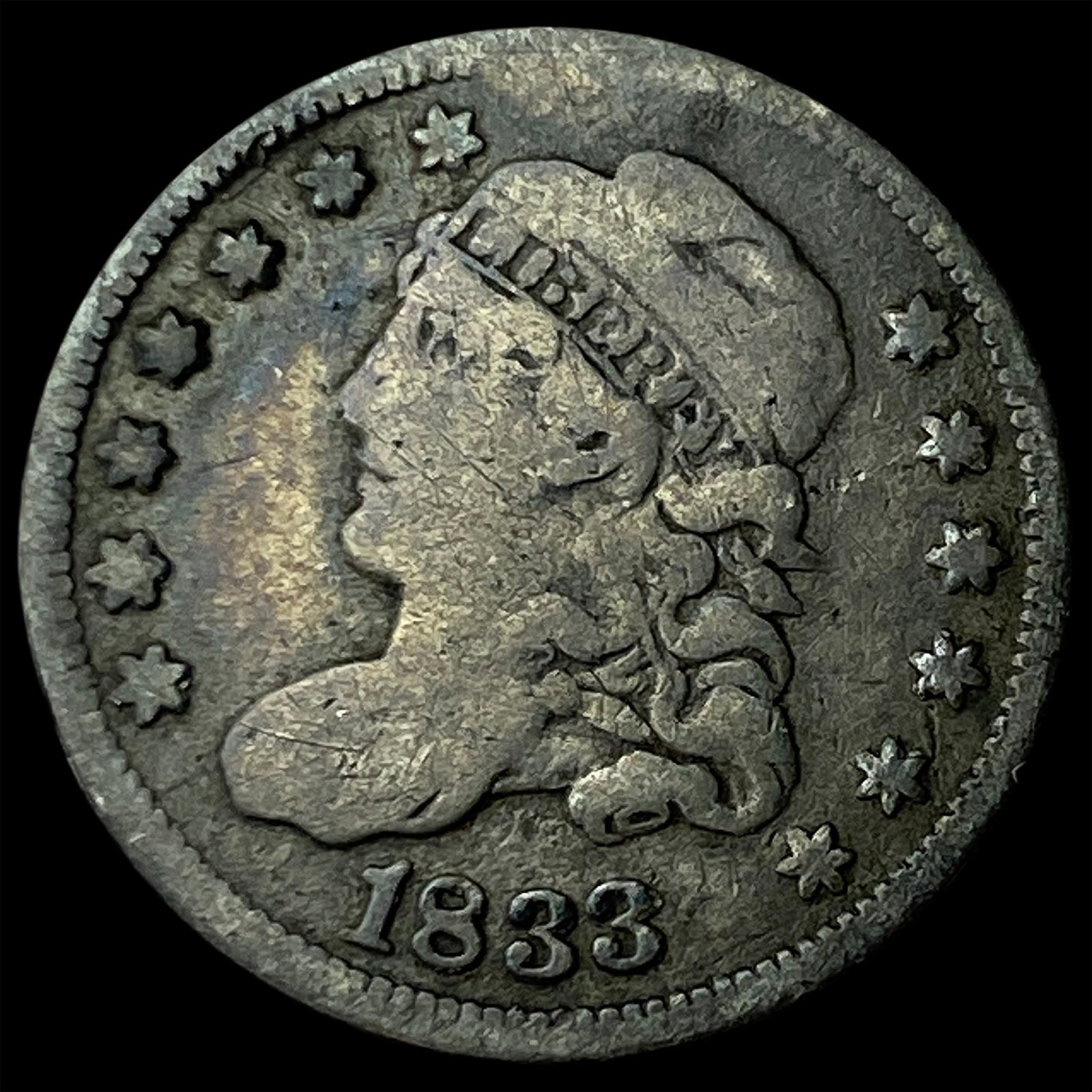 1833 Capped Bust Half Dime LIGHTLY CIRCULATED: 1833 Capped Bust Half Dime LIGHTLY CIRCULATED