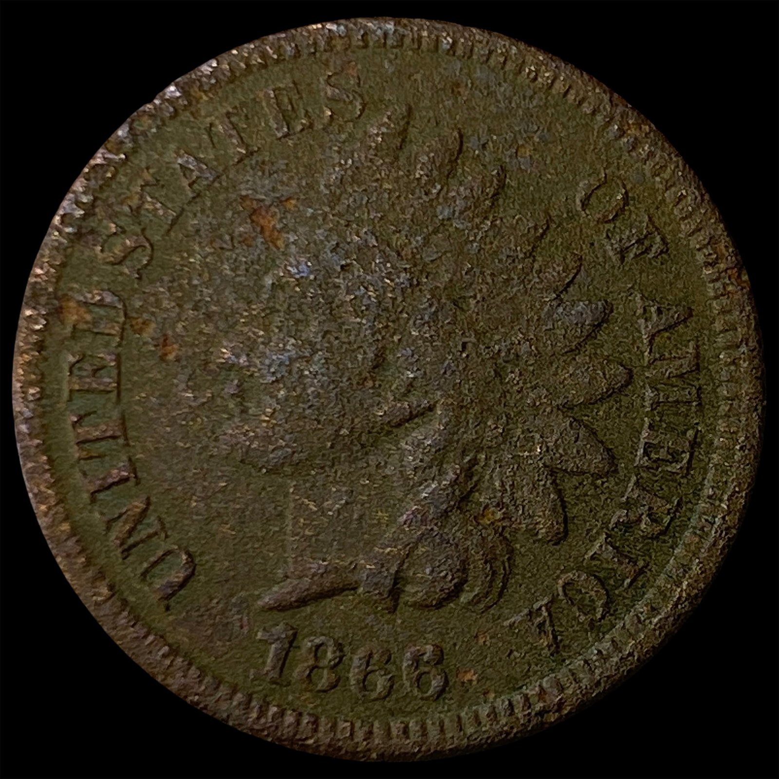 1866 Indian Head Cent NICELY CIRCULATED (1 of 2)