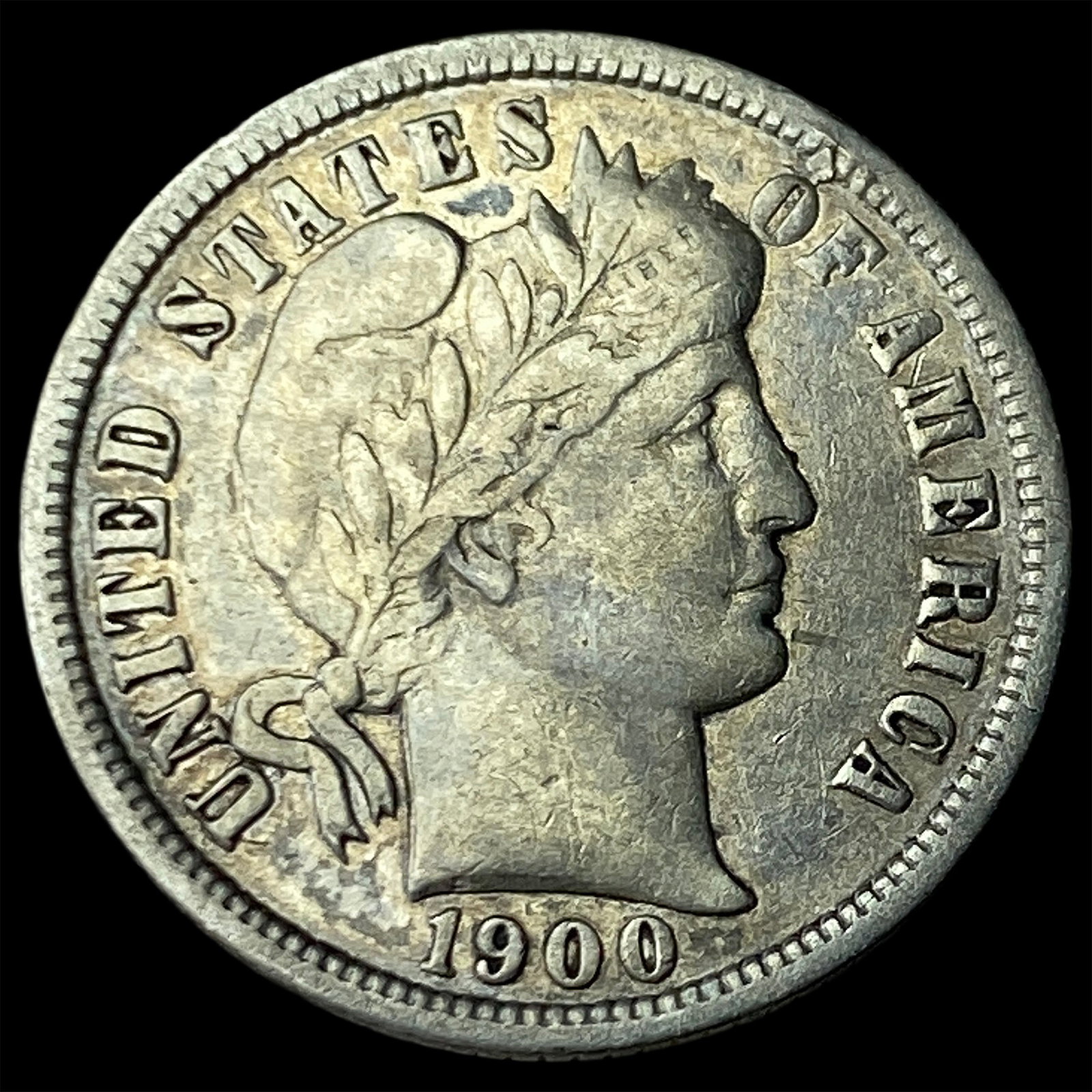 1900-O Silver Barber Dime NEARLY UNCIRCULATED