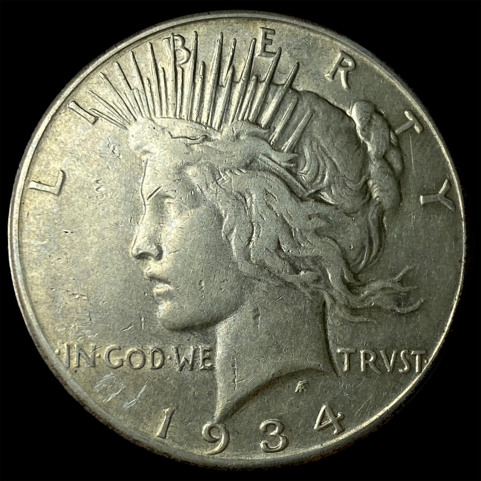 1934-S Silver Peace Dollar CLOSELY UNCIRCULATED