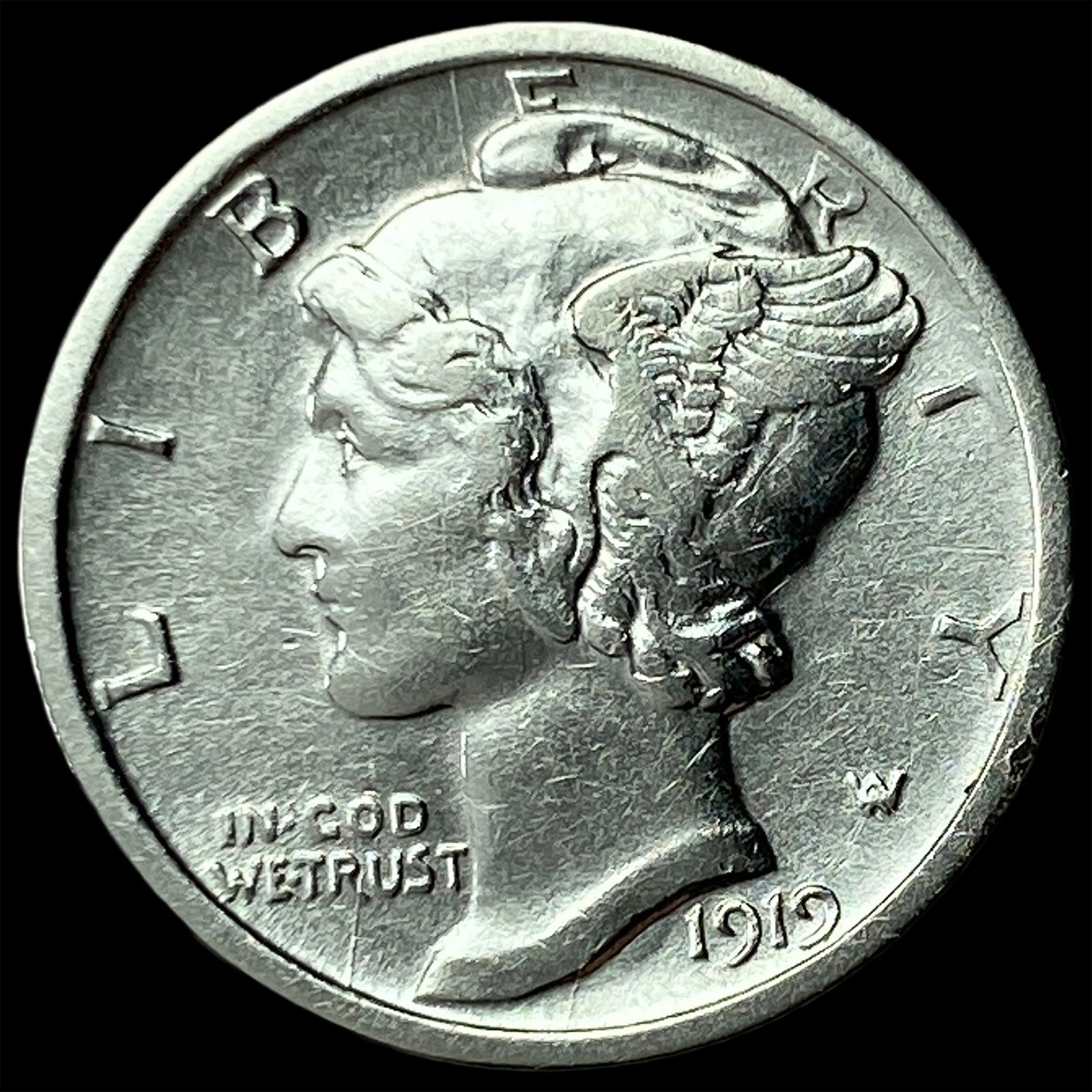 1919-D Mercury Dime UNCIRCULATED (1 of 2)