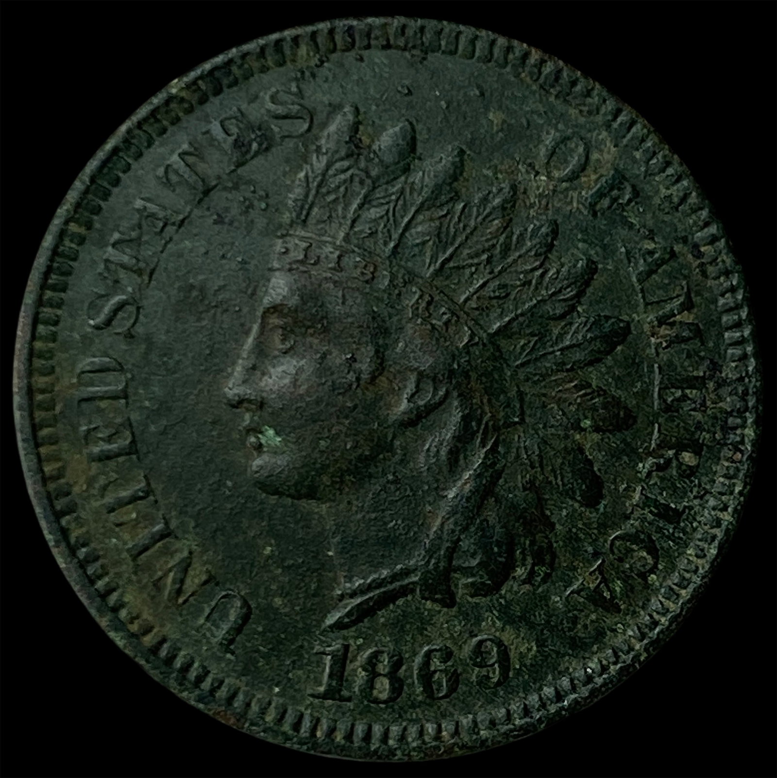 1869 Indian Head Cent HIGH GRADE: 1869 Indian Head Cent HIGH GRADE