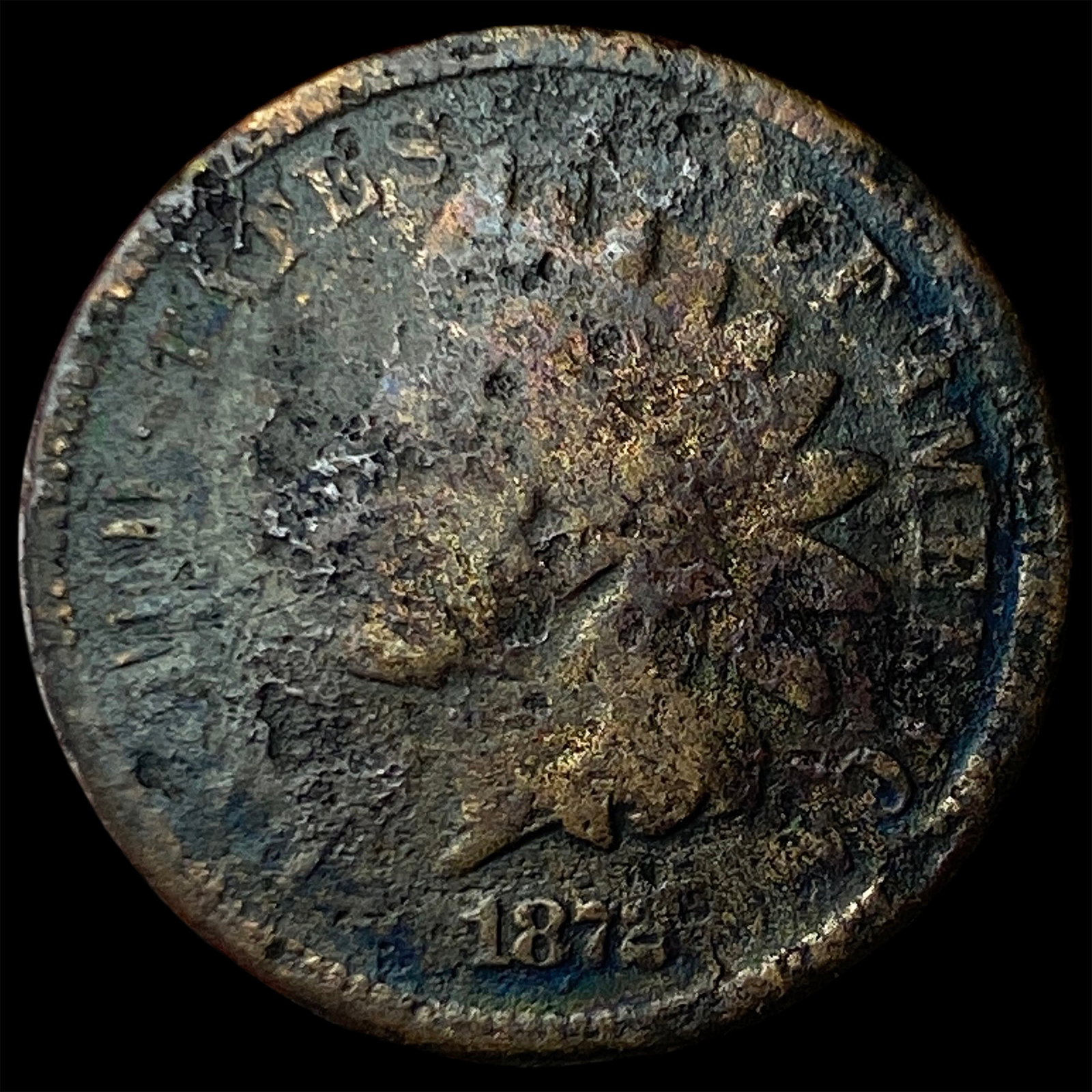 1872 Indian Head Cent NICELY CIRCULATED