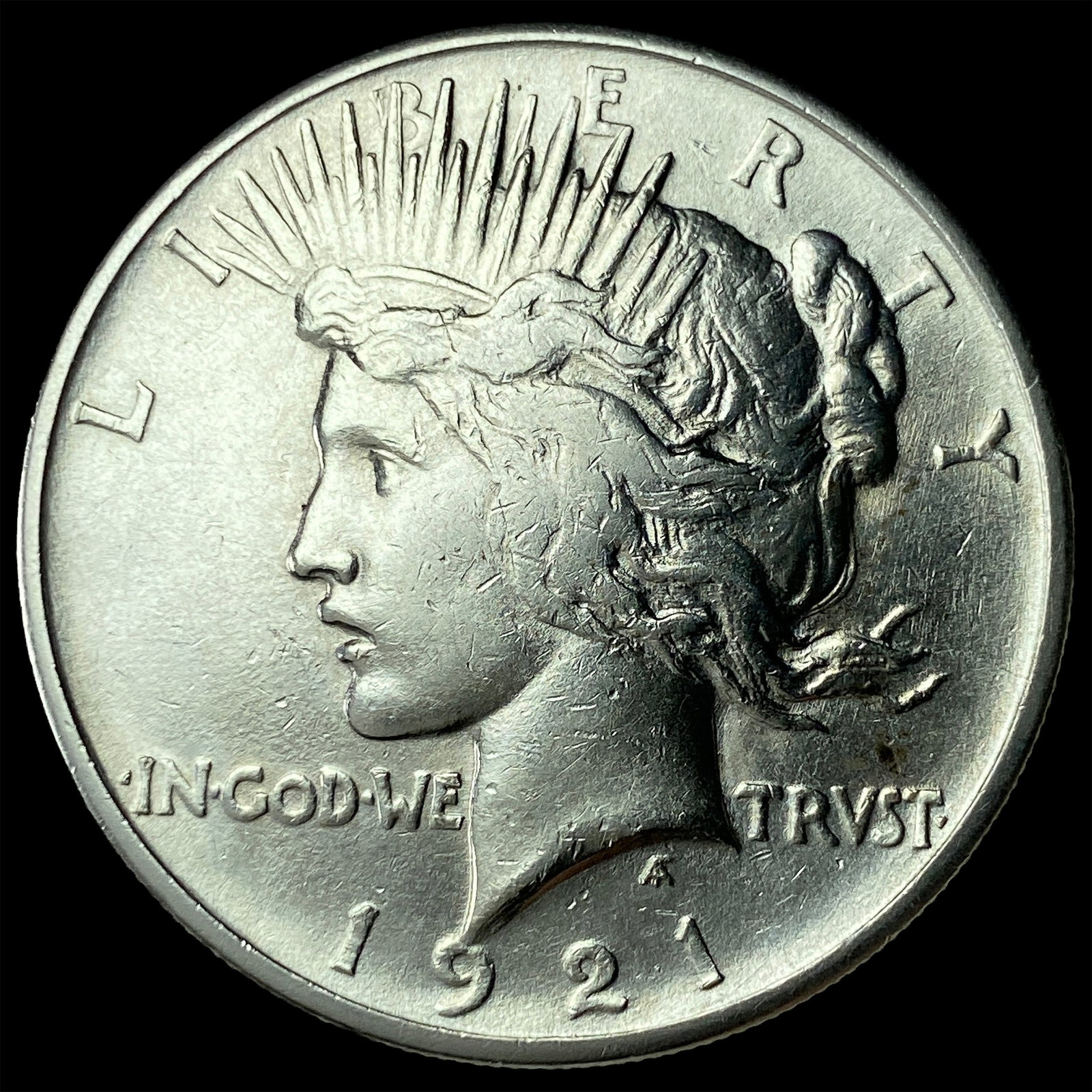 1921 Silver Peace Dollar CLOSELY UNCIRCULATED: 1921 Silver Peace Dollar CLOSELY UNCIRCULATED