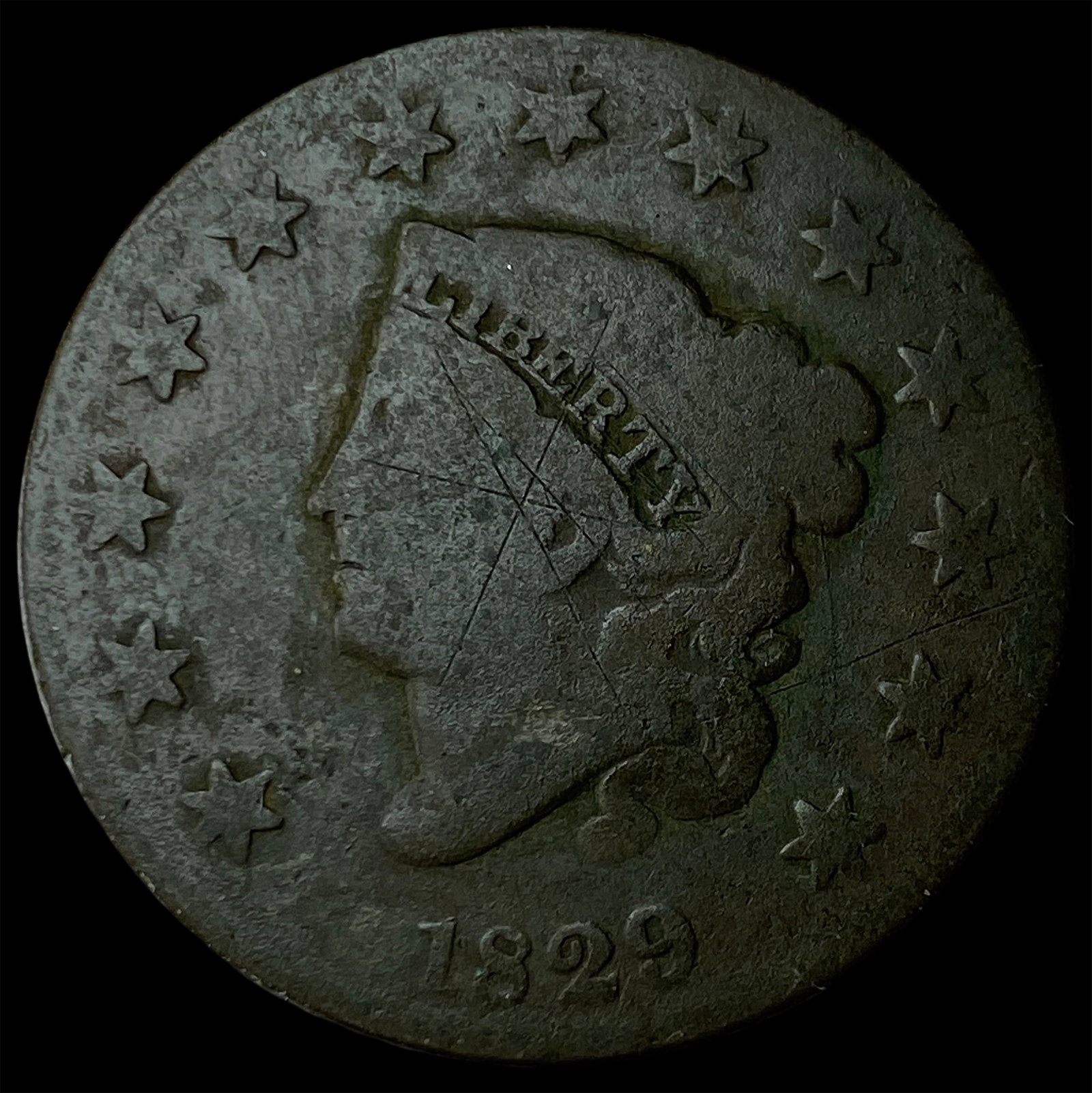 1829 Coronet Head Large Cent NICELY CIRCULATED (1 of 2)