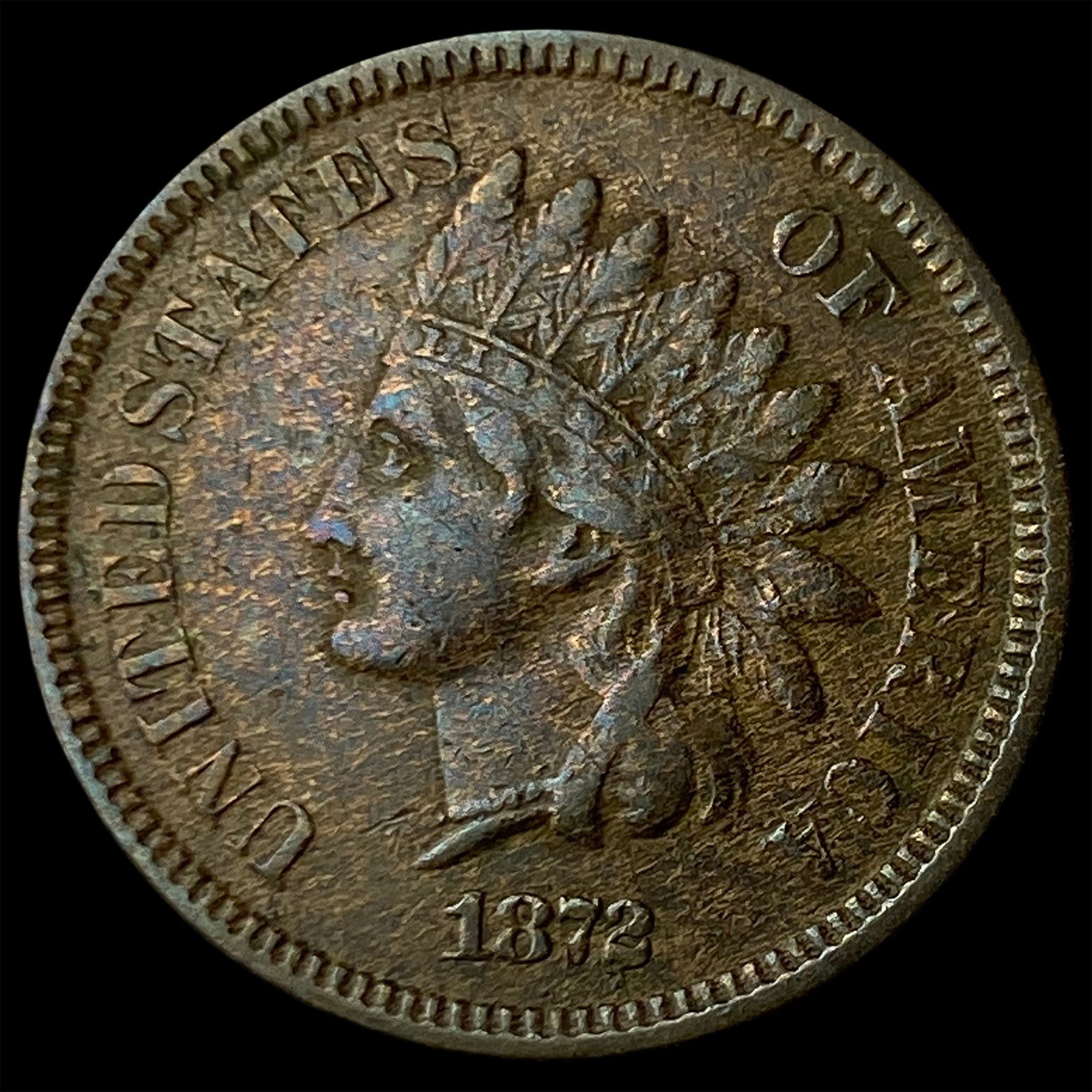 1872 Indian Head Cent CLOSELY UNCIRCULATED (1 of 2)