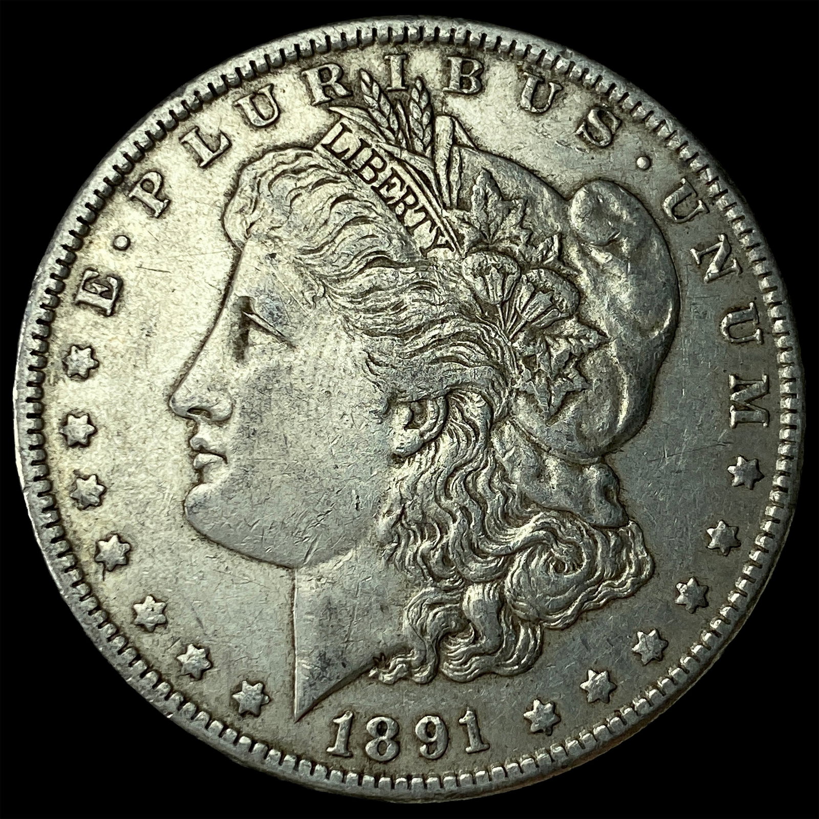 1891 Silver Morgan Dollar CLOSELY UNCIRCULATED: 1891 Silver Morgan Dollar CLOSELY UNCIRCULATED
