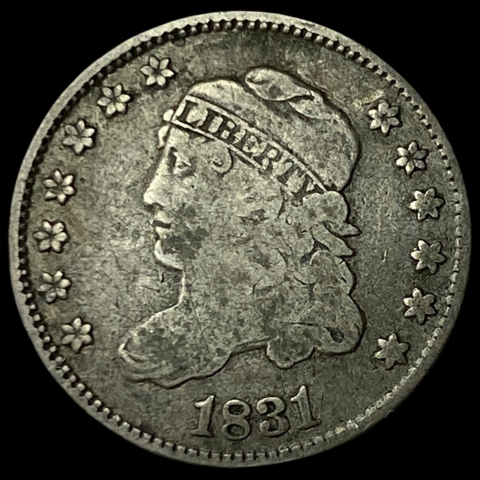 1831 Capped Bust Half Dime NICELY CIRCULATED: 1831 Capped Bust Half Dime NICELY CIRCULATED