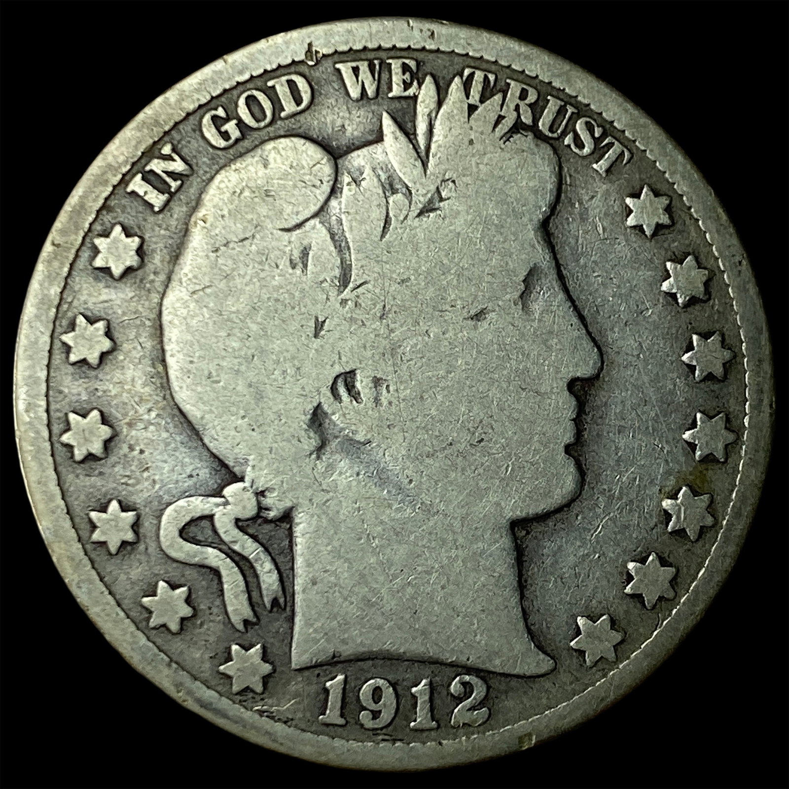1912 Silver Barber Half Dollar NICELY CIRCULATED