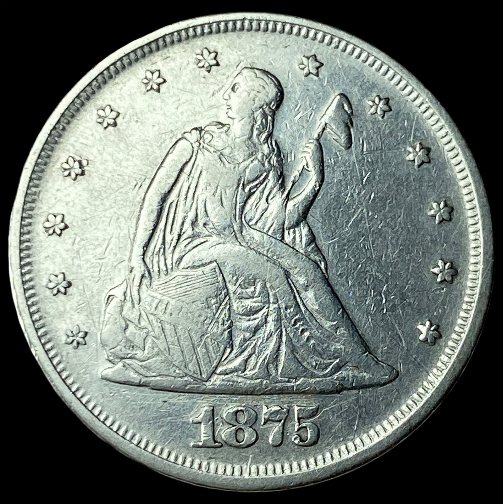 1875 Silver Twenty Cents CHOICE AU: 1875 Silver Twenty Cents CHOICE AU