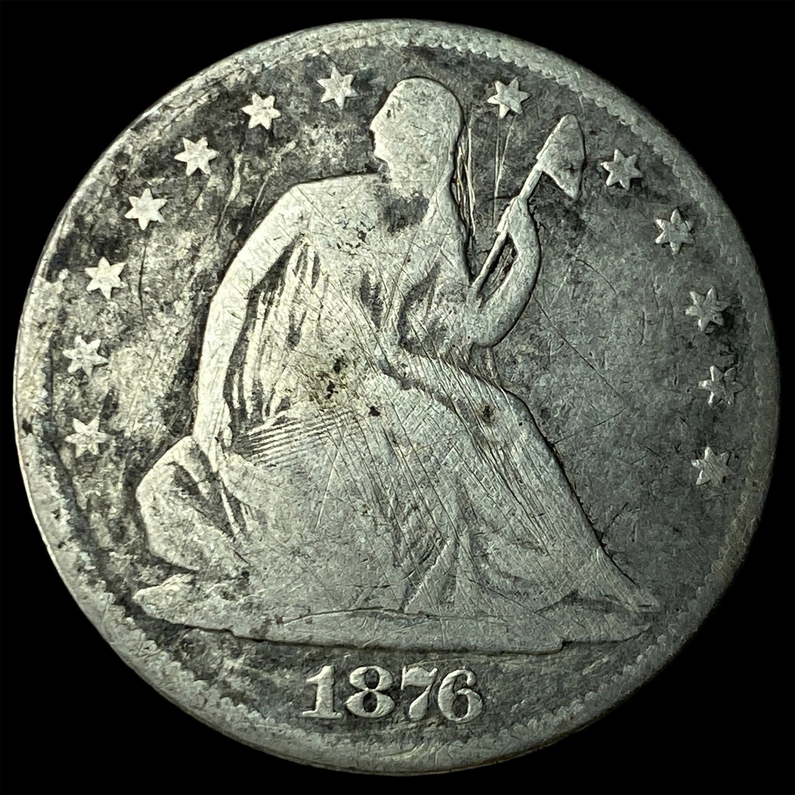 1876 Seated Liberty Half Dollar NICELY CIRCULATED