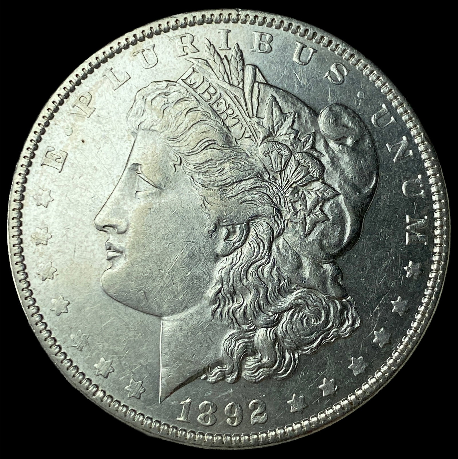 1892 Morgan Silver Dollar CHOICE AU: 1892 Morgan Silver Dollar CHOICE AU
