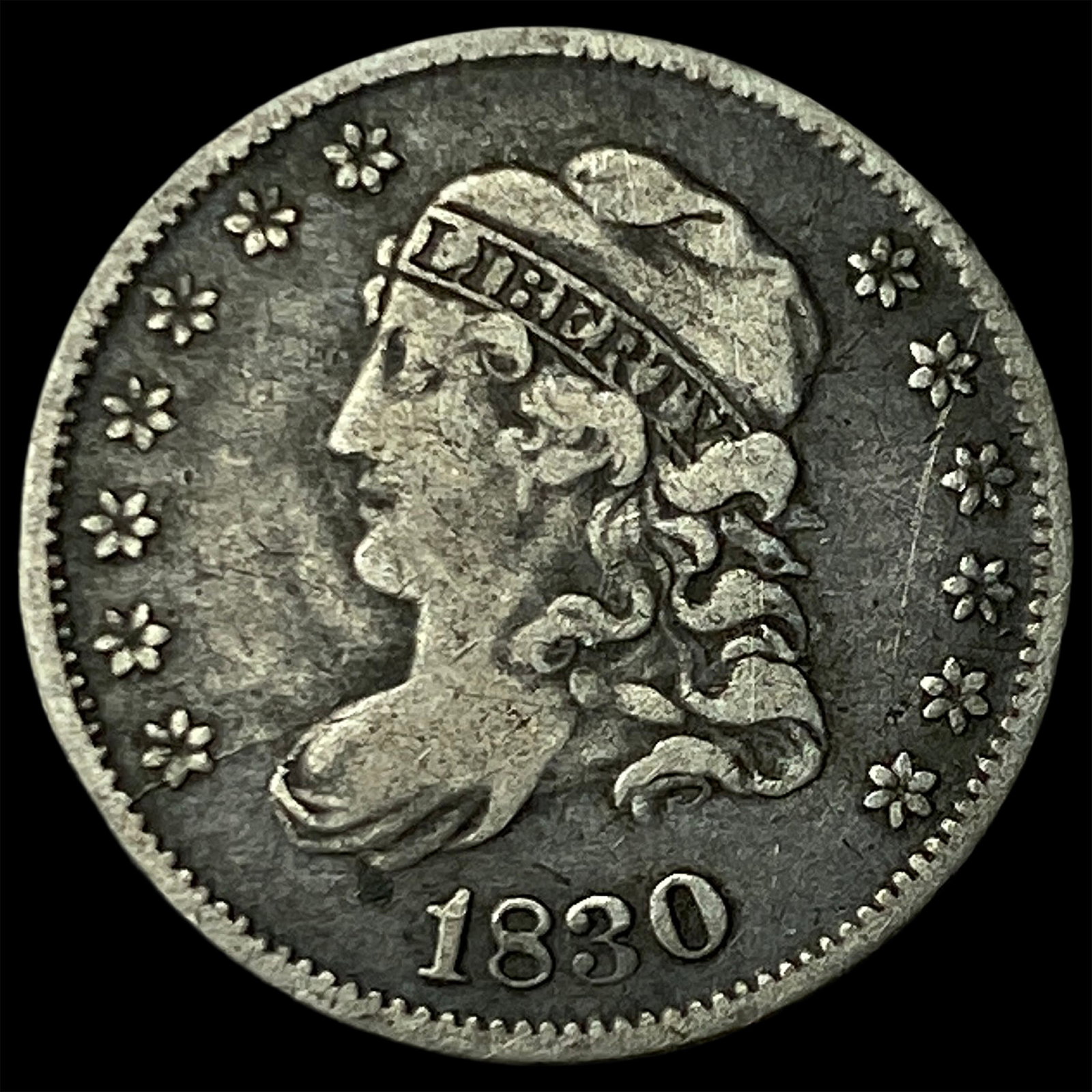 1830 Capped Bust Half Dime LIGHTLY CIRCULATED