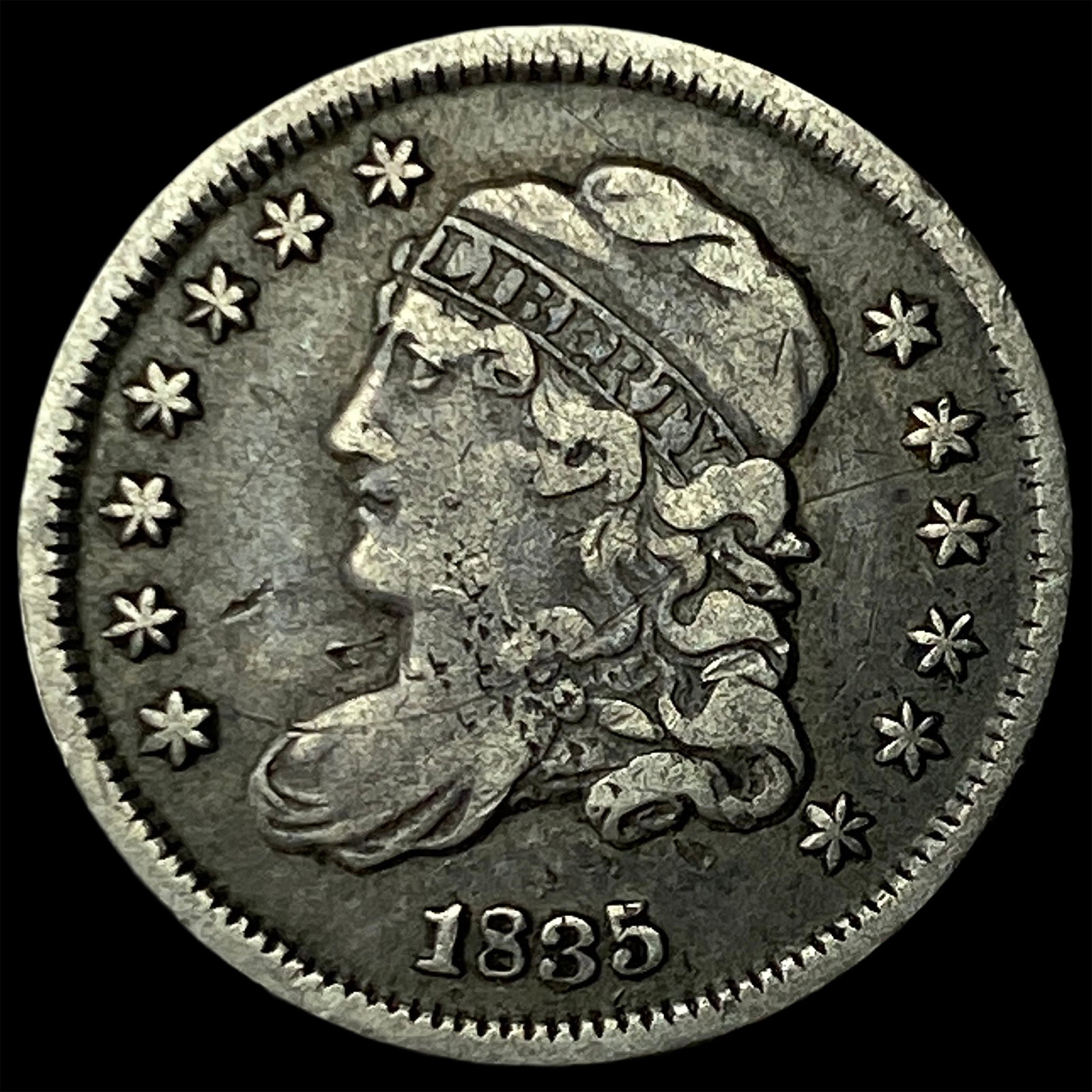1835 Capped Bust Half Dime LIGHTLY CIRCULATED