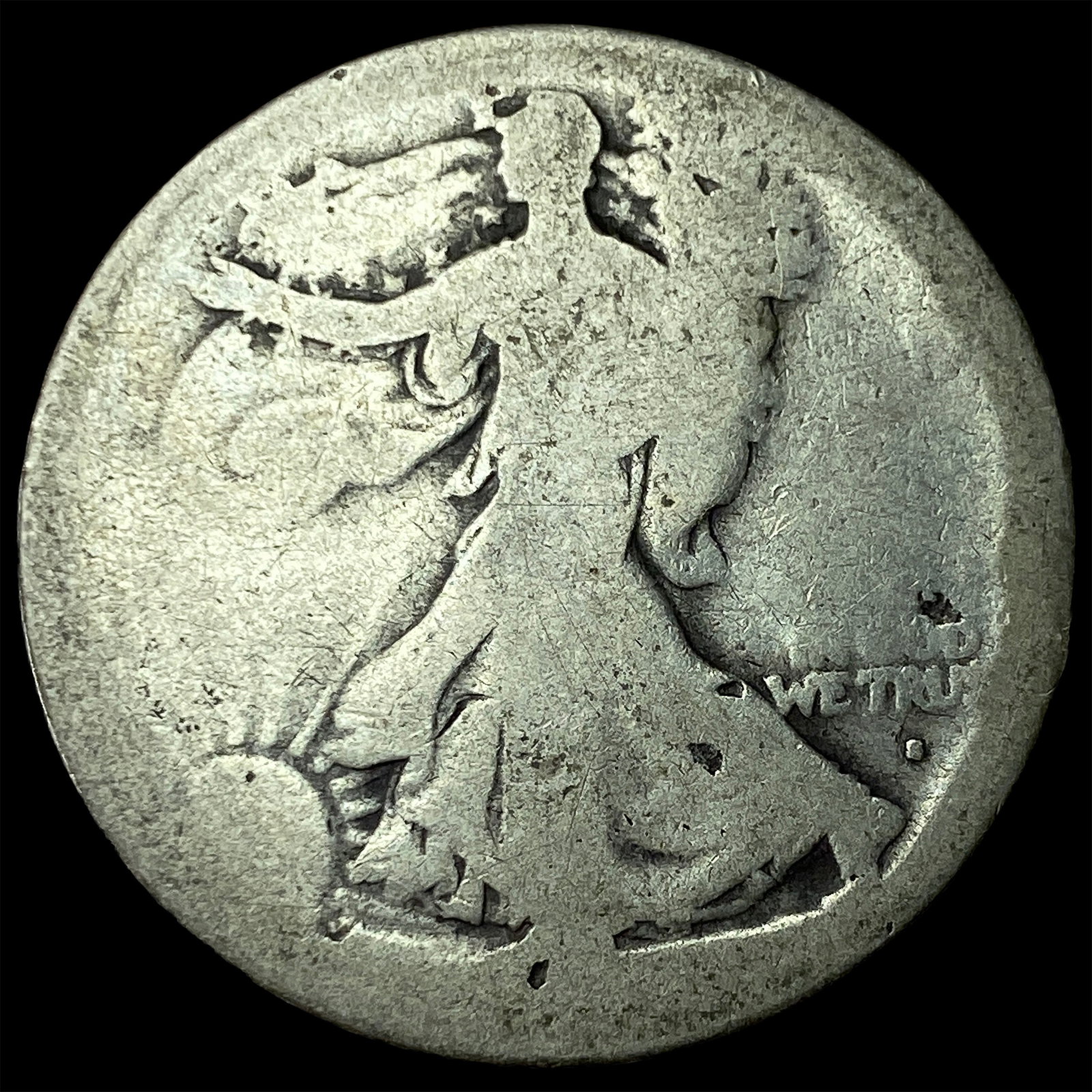 1916-S Walking Liberty Half Dollar NICELY CIRCULATED: 1916-S Walking Liberty Half Dollar NICELY CIRCULATED
