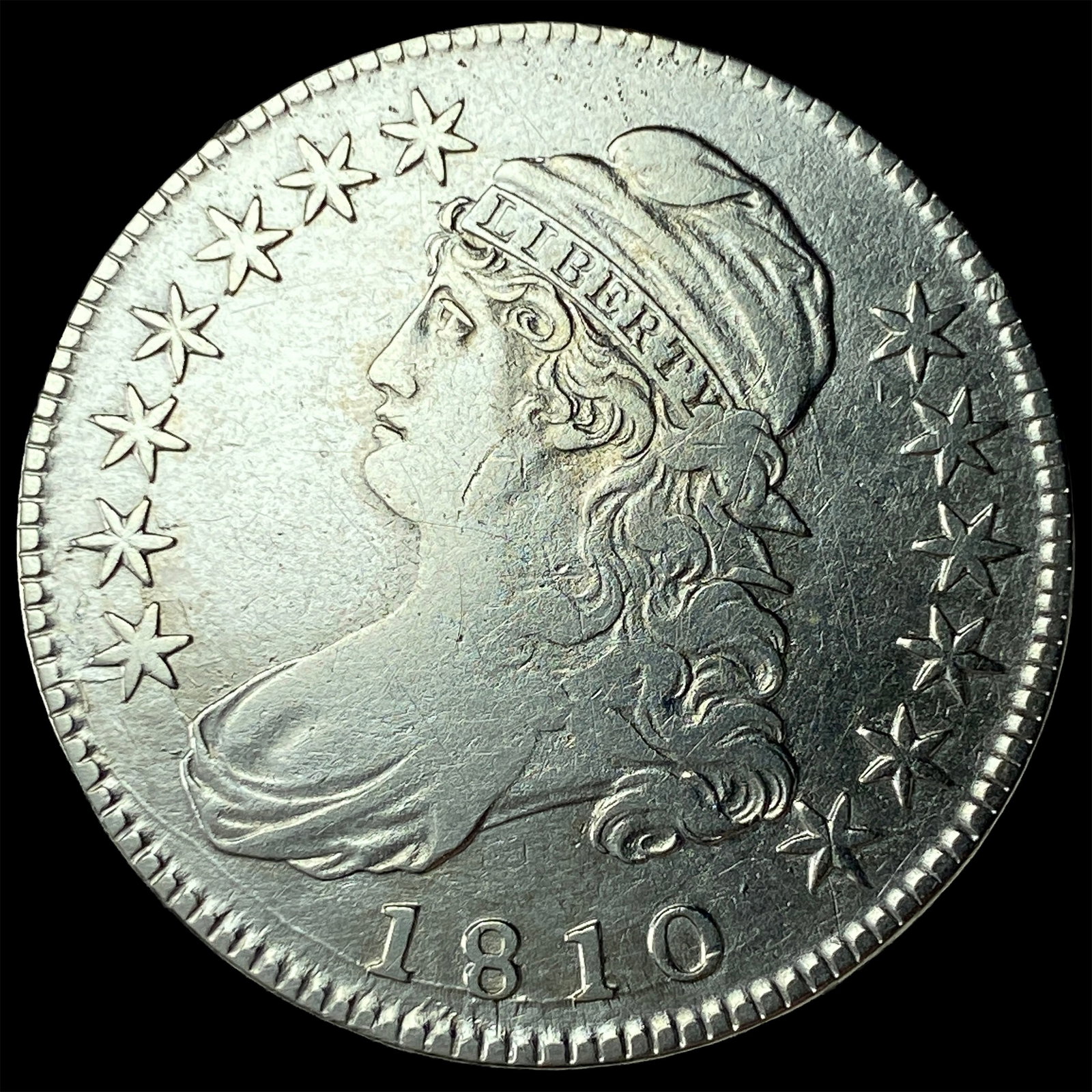 1810 Capped Bust Half Dollar NEARLY UNCIRCULATED: 1810 Capped Bust Half Dollar NEARLY UNCIRCULATED