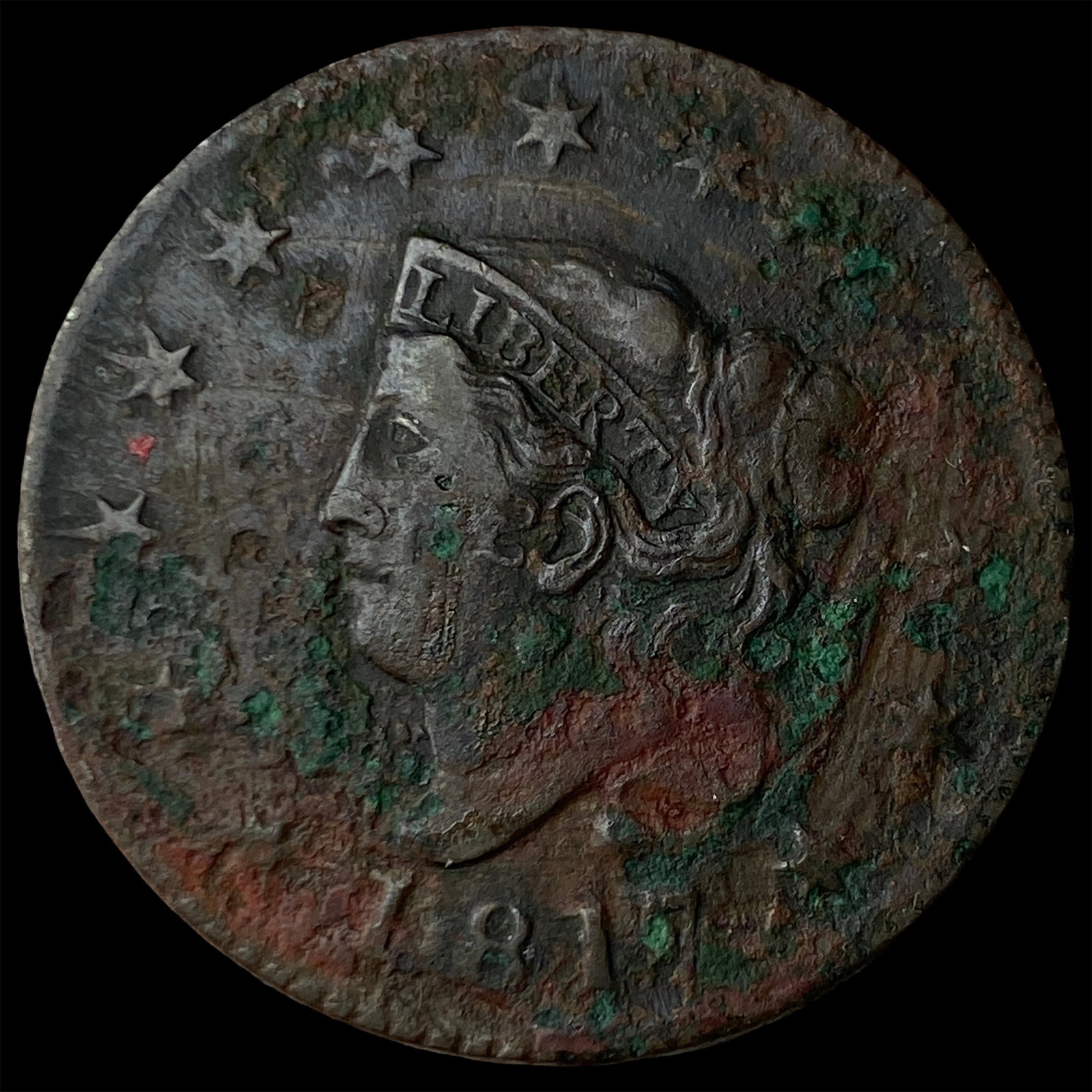1817 Coronet Head Large Cent NICELY CIRCULATED: 1817 Coronet Head Large Cent NICELY CIRCULATED