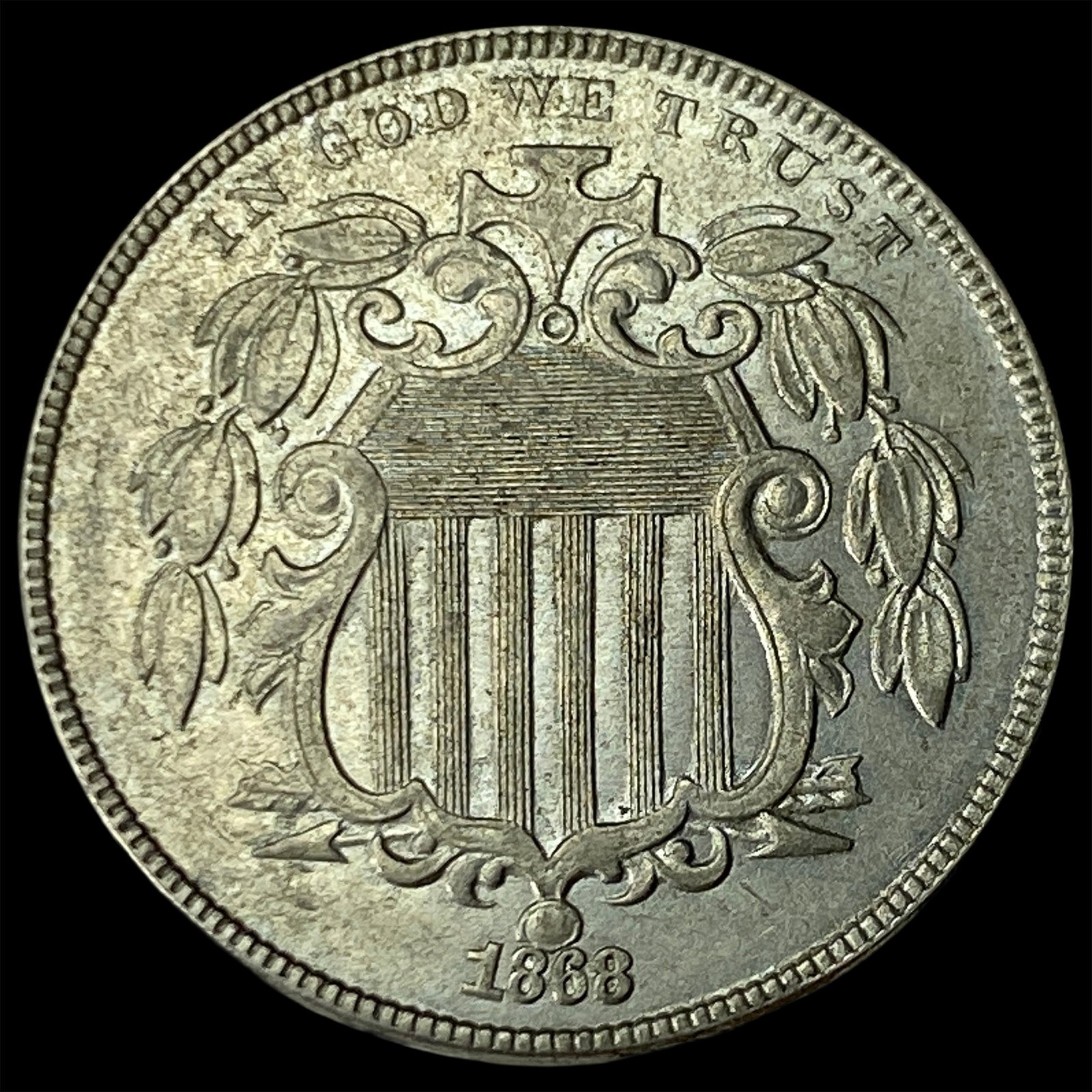 1868 Shield Nickel CHOICE AU (1 of 2)