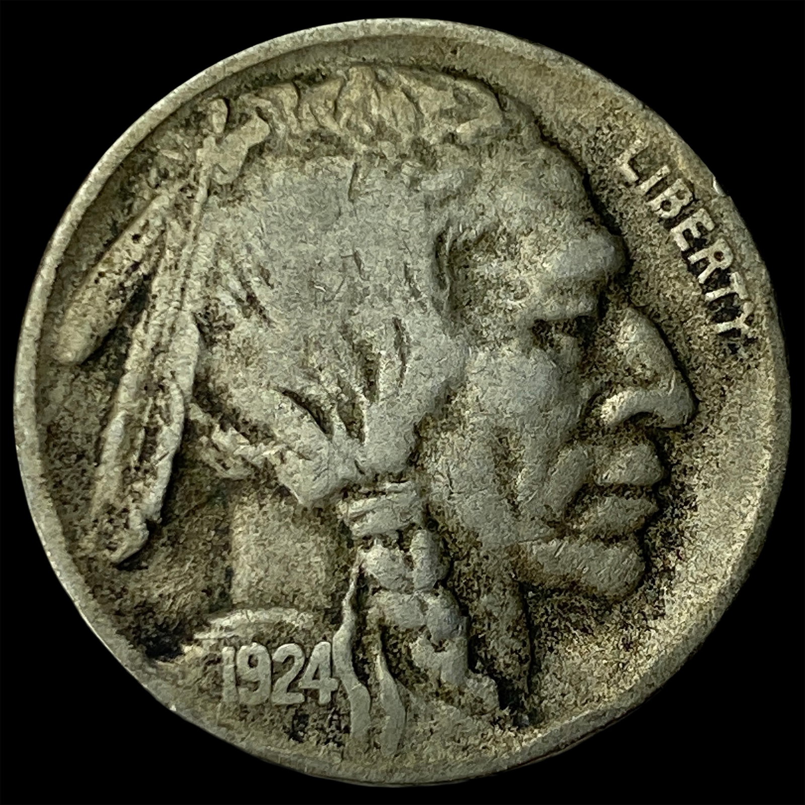 1924-D Buffalo Nickel LIGHTLY CIRCULATED: 1924-D Buffalo Nickel LIGHTLY CIRCULATED