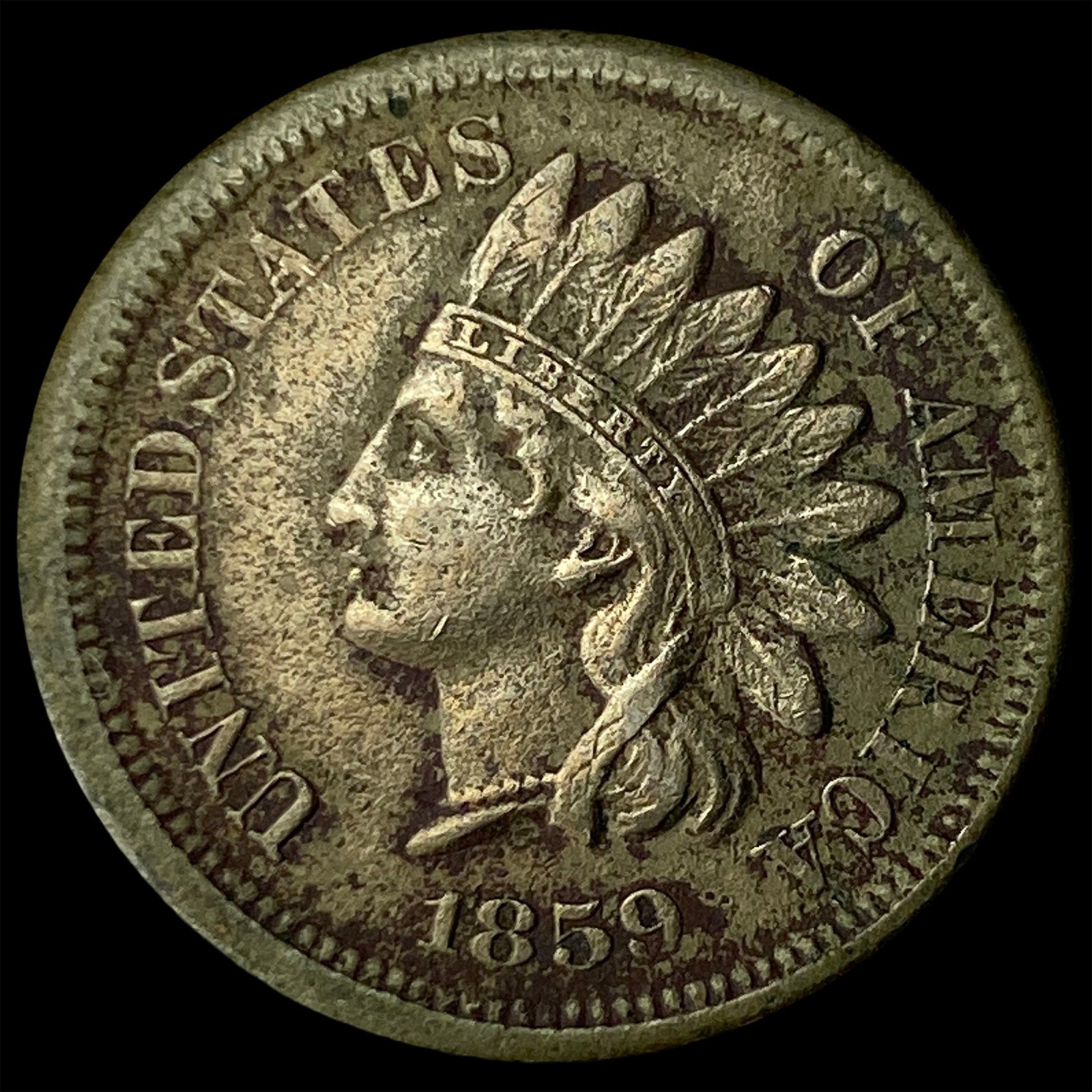 1859 Indian Head Cent ABOUT UNCIRCULATED: 1859 Indian Head Cent ABOUT UNCIRCULATED