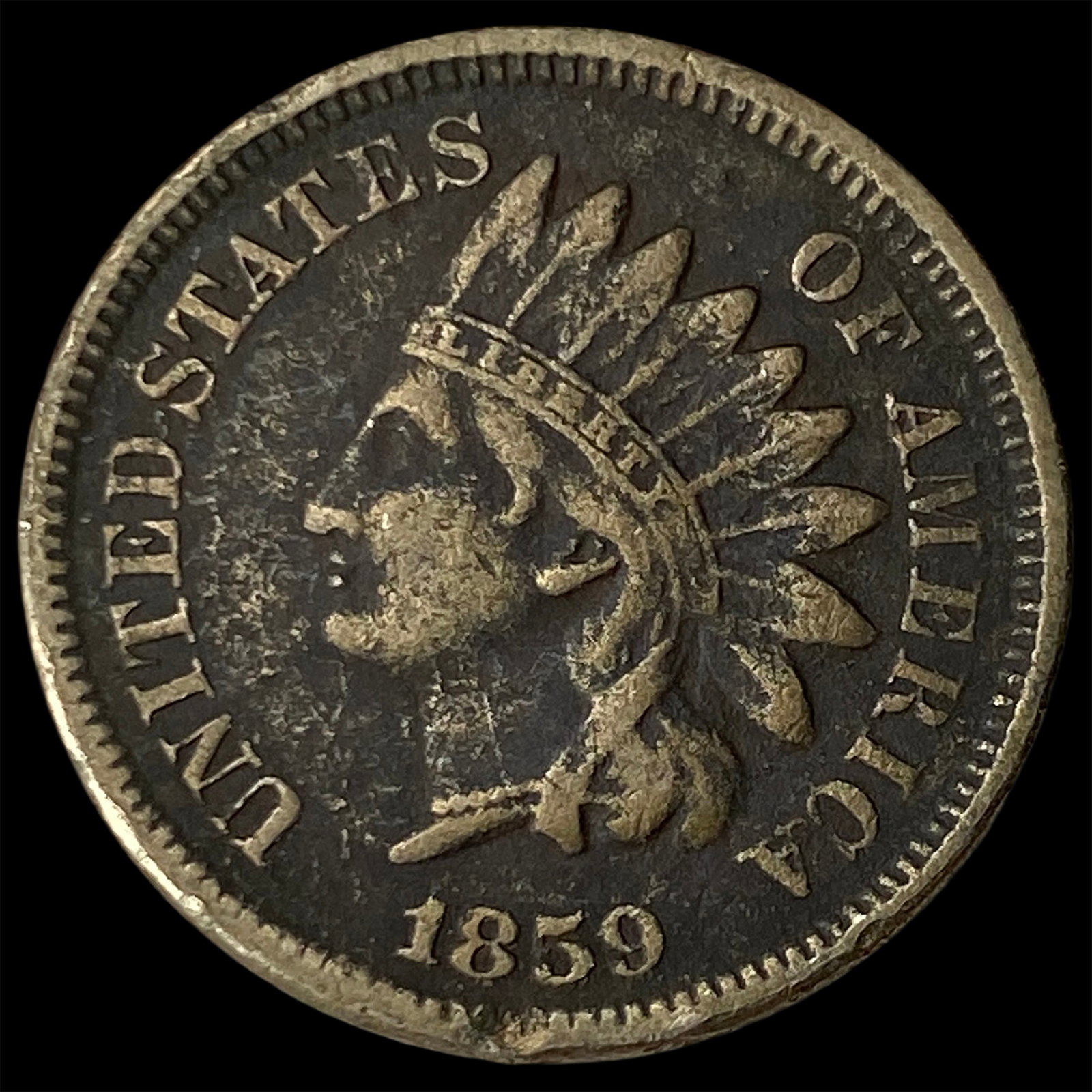 1859 Indian Head Cent LIGHTLY CIRCULATED: 1859 Indian Head Cent LIGHTLY CIRCULATED
