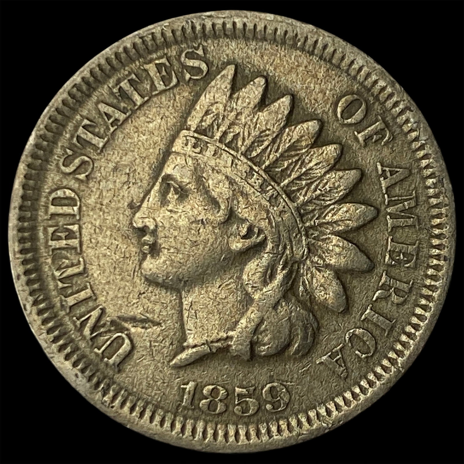 1859 Indian Head Cent ABOUT UNCIRCULATED: 1859 Indian Head Cent ABOUT UNCIRCULATED