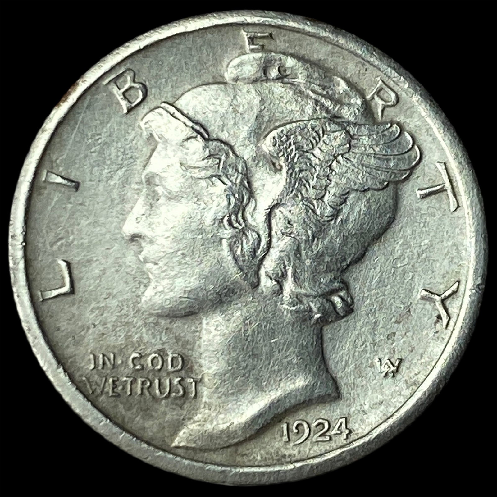 1924-S Silver Mercury Dime UNCIRCULATED: 1924-S Silver Mercury Dime UNCIRCULATED