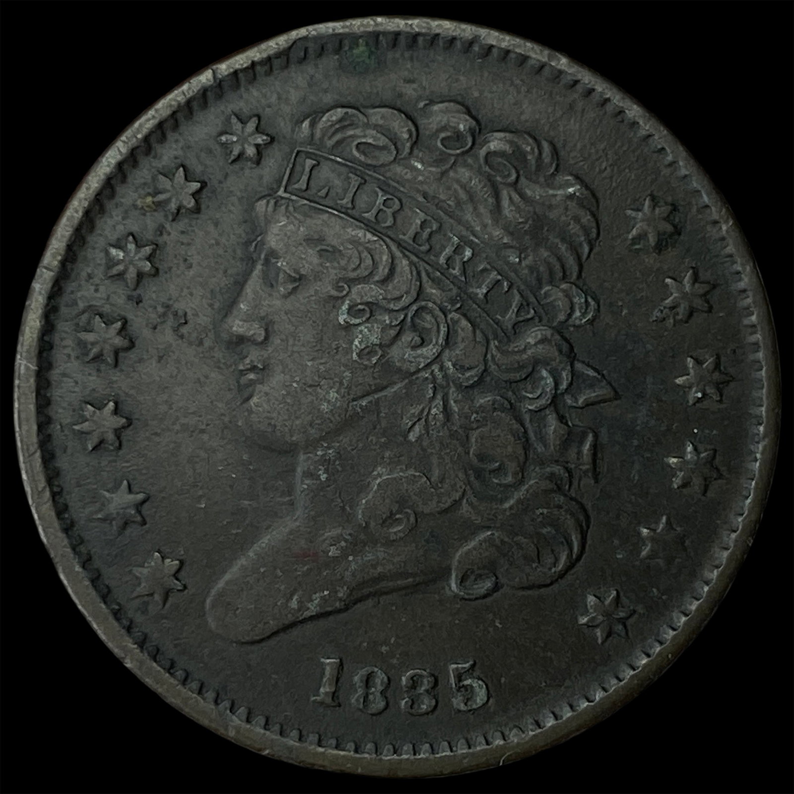 1835 Classic Head Half Cent CLOSELY UNCIRCULATED: 1835 Classic Head Half Cent CLOSELY UNCIRCULATED