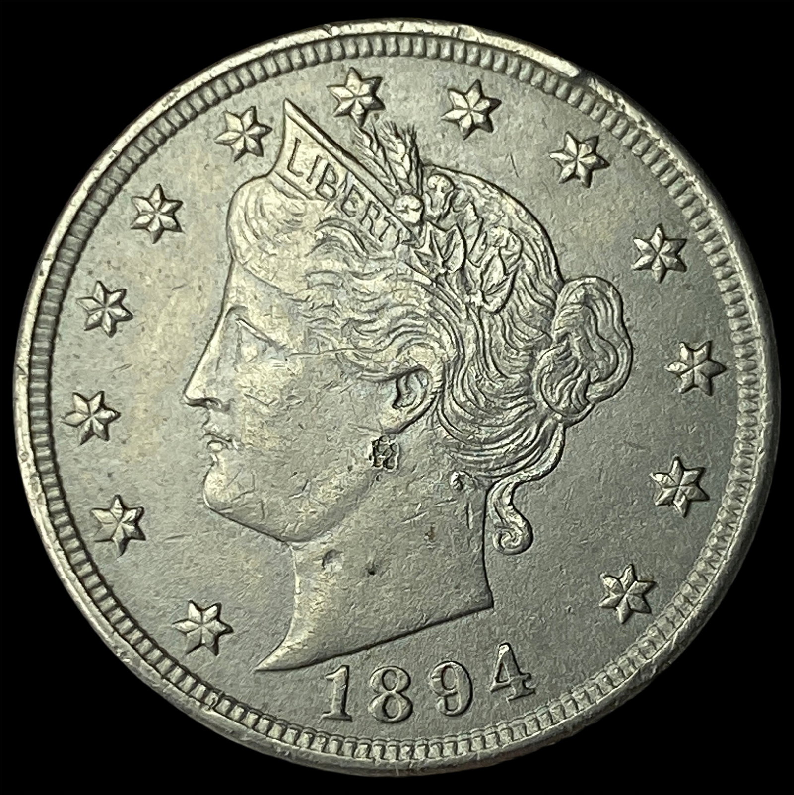 1894 Liberty Head Nickel CLOSELY UNCIRCULATED: 1894 Liberty Head Nickel CLOSELY UNCIRCULATED