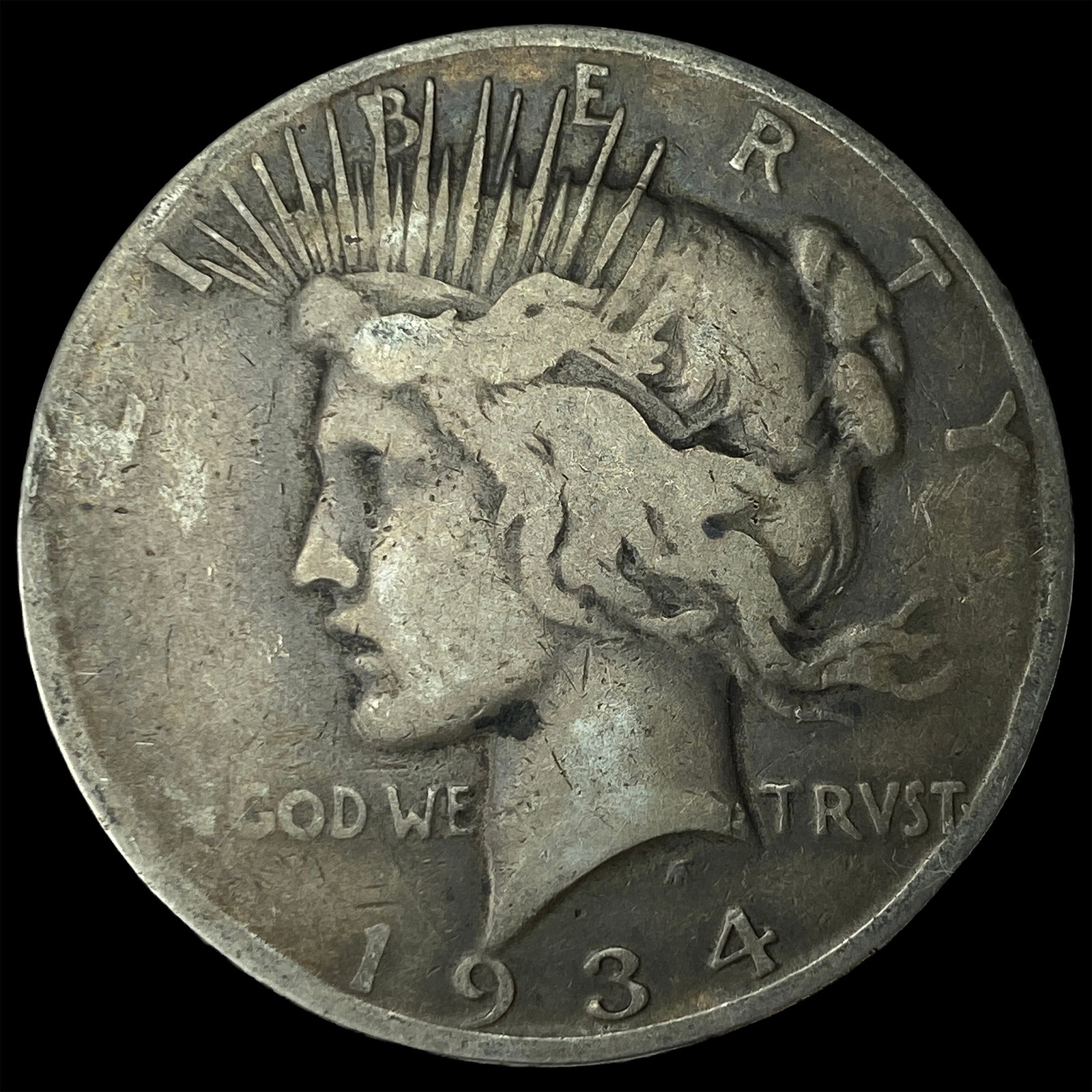 1934-S Peace Silver Dollar NICELY CIRCULATED: 1934-S Peace Silver Dollar NICELY CIRCULATED