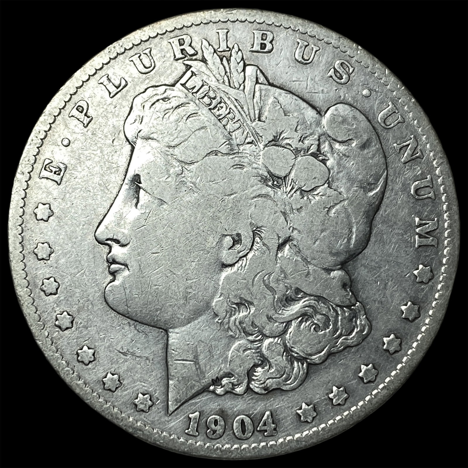 1904-S Silver Morgan Dollar ABOUT UNCIRCULATED