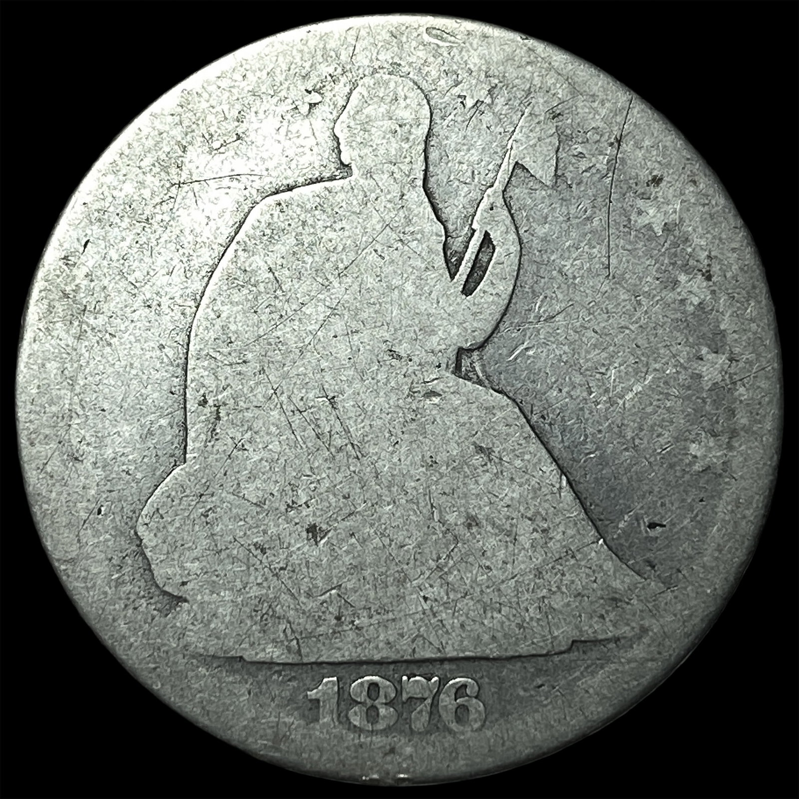 1876 Silver Seated Liberty Half Dollar NICELY CIRCULATED: 1876 Silver Seated Liberty Half Dollar NICELY CIRCULATED