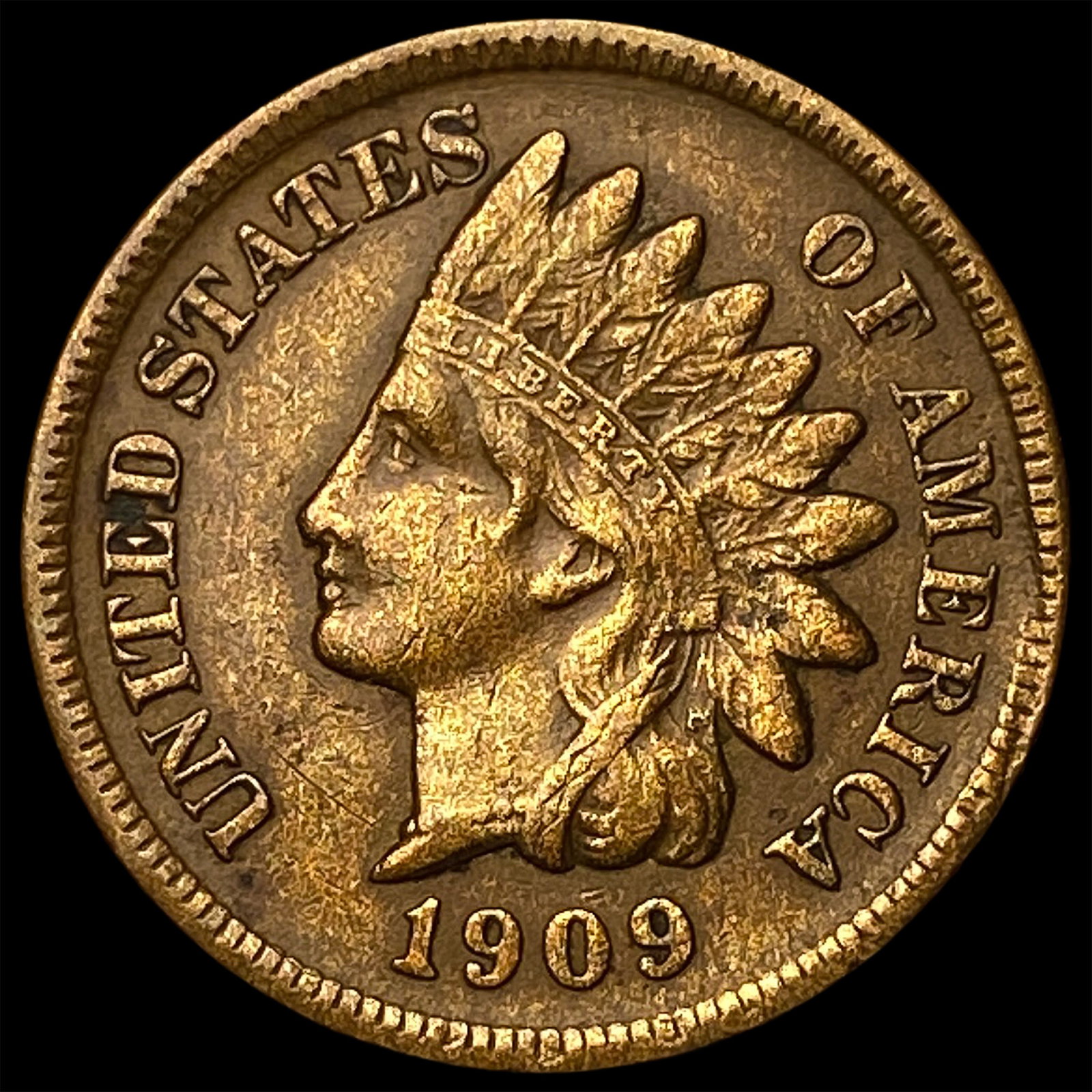 1909-S Indian Head Cent NEARLY UNCIRCULATED: 1909-S Indian Head Cent NEARLY UNCIRCULATED