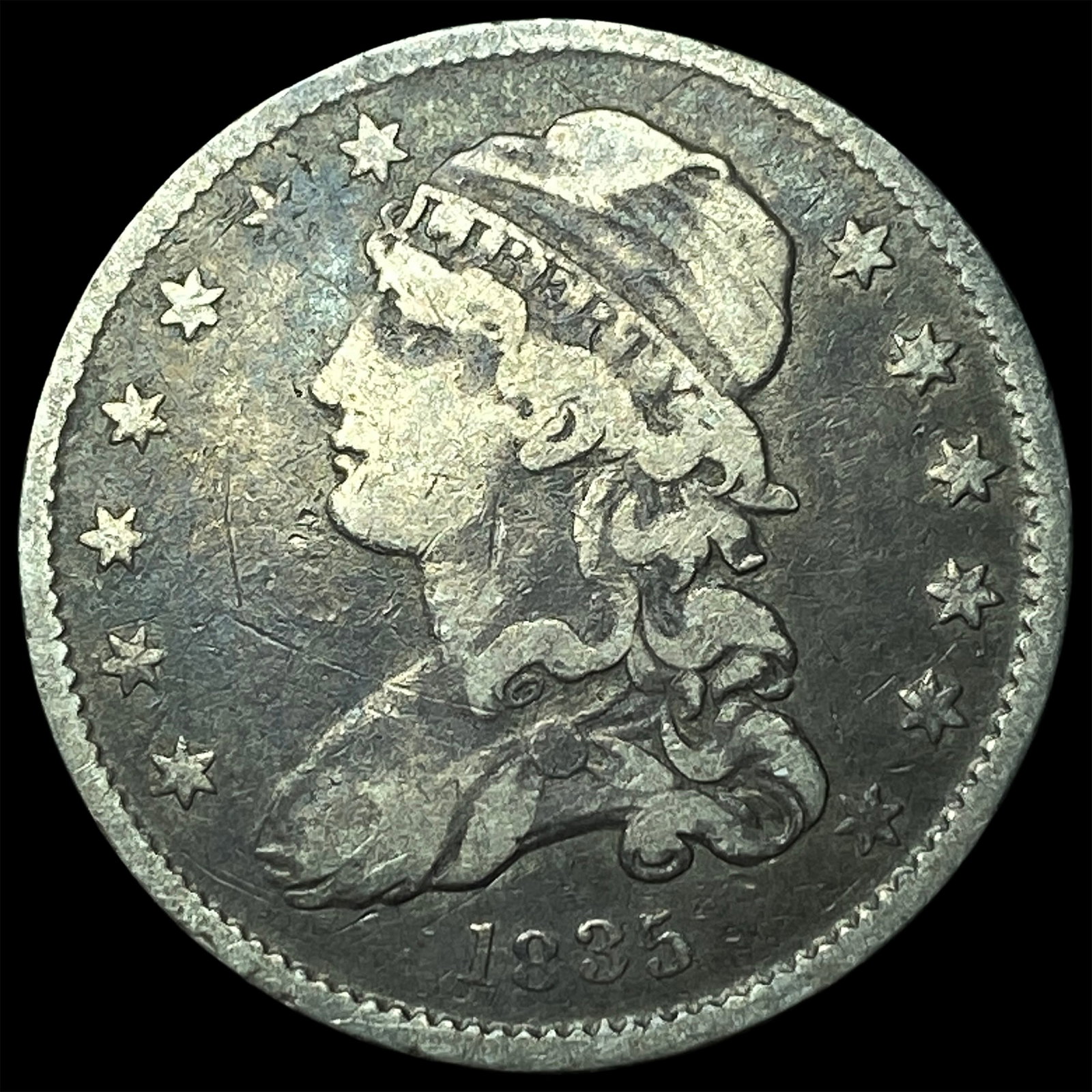 1835 Capped Bust Quarter LIGHTLY CIRCULATED