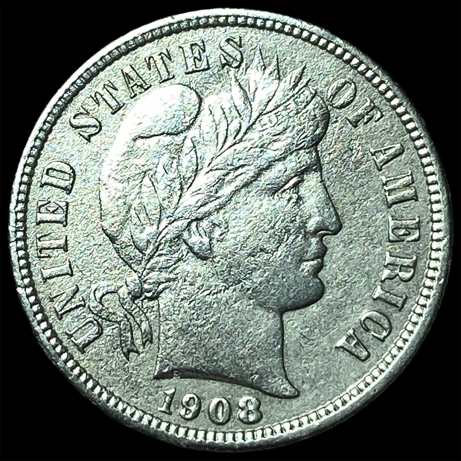 1908-S Silver Barber Dime HIGH GRADE: 1908-S Silver Barber Dime HIGH GRADE