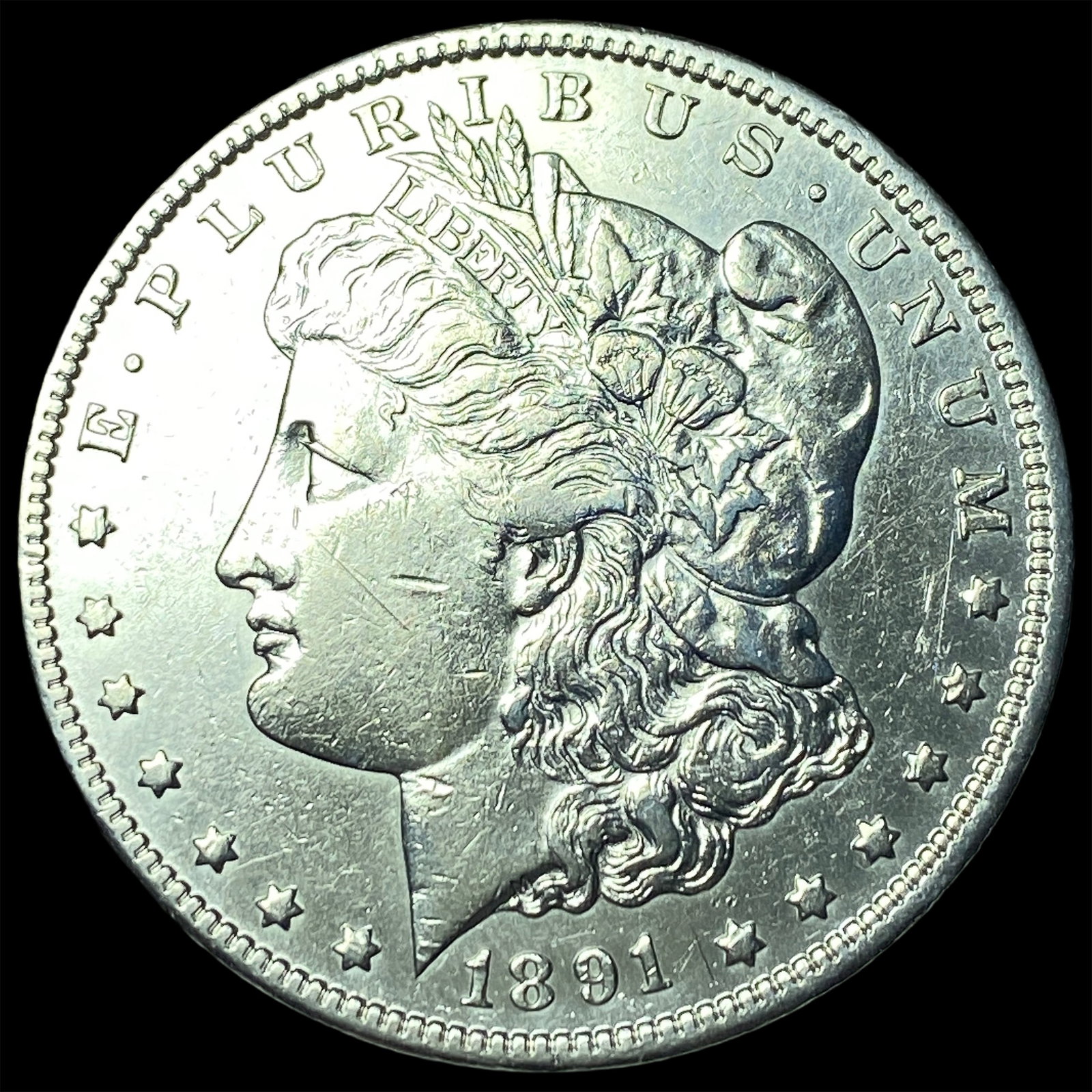 1891-CC Silver Morgan Dollar CHOICE AU: 1891-CC Silver Morgan Dollar CHOICE AU